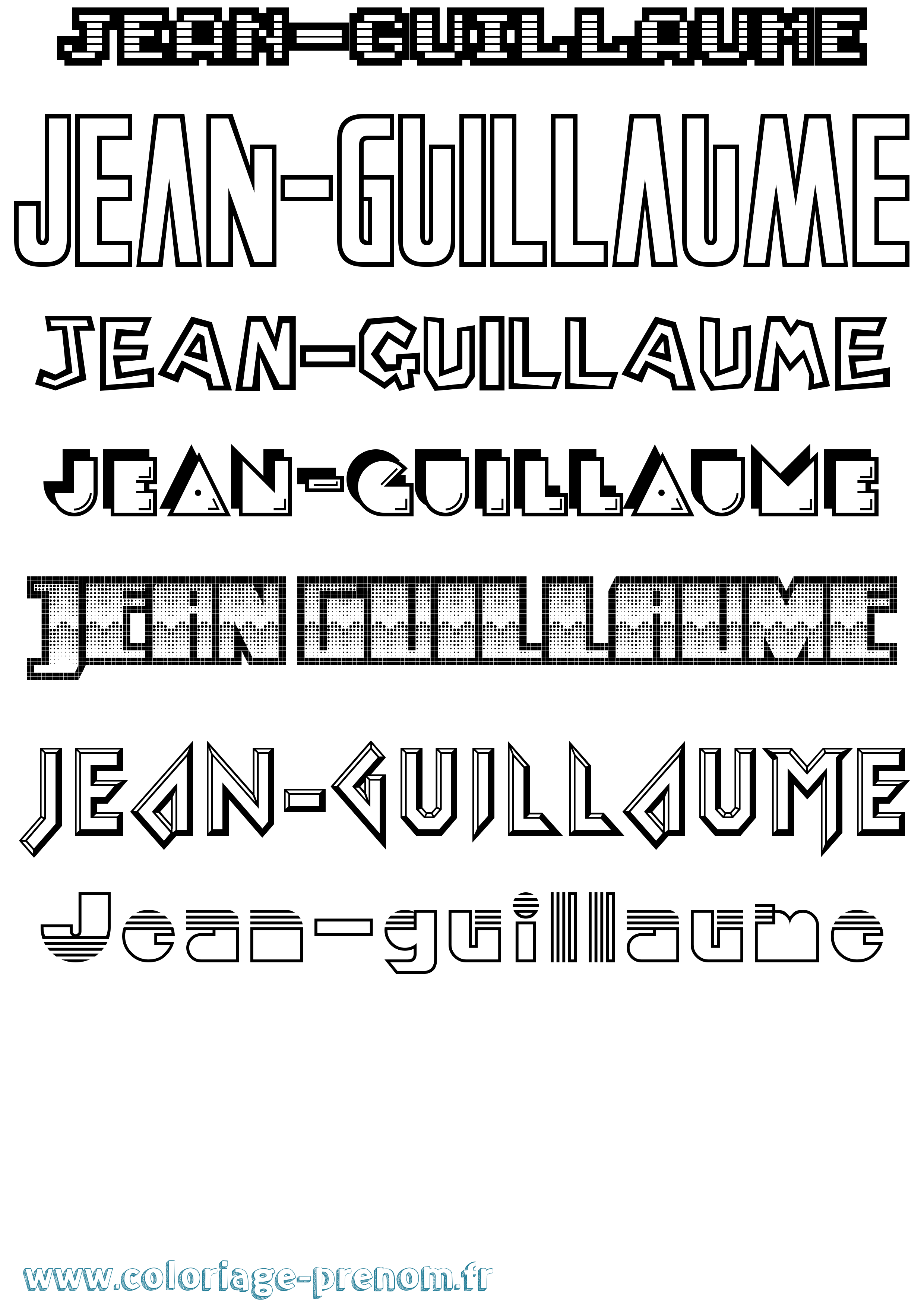 Coloriage Jean-Guillaume Jeux Vidéos Coloriage prénom Jean-Guillaume Jeux Vidéos