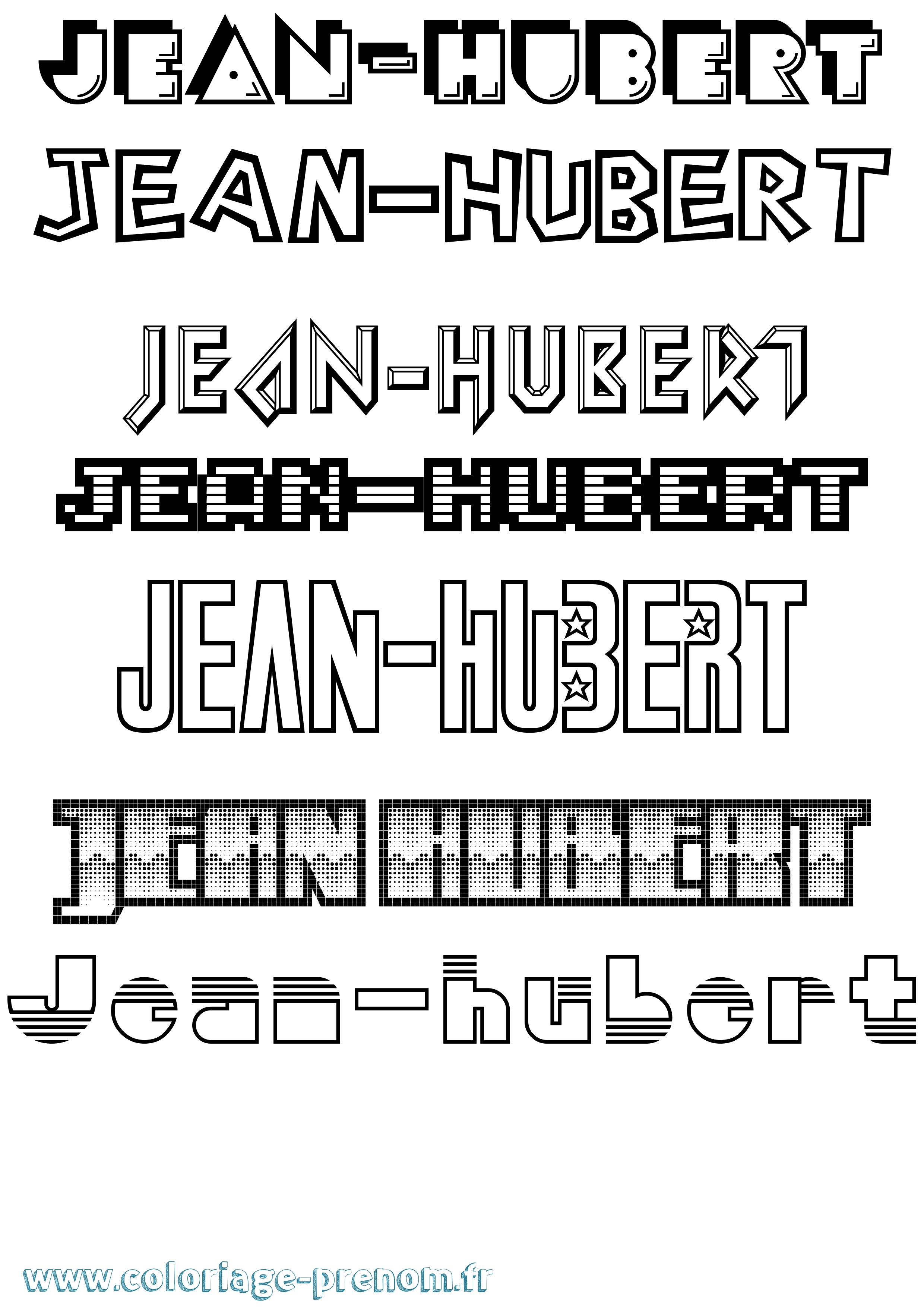 Coloriage Jean-Hubert Jeux Vidéos Coloriage prénom Jean-Hubert Jeux Vidéos