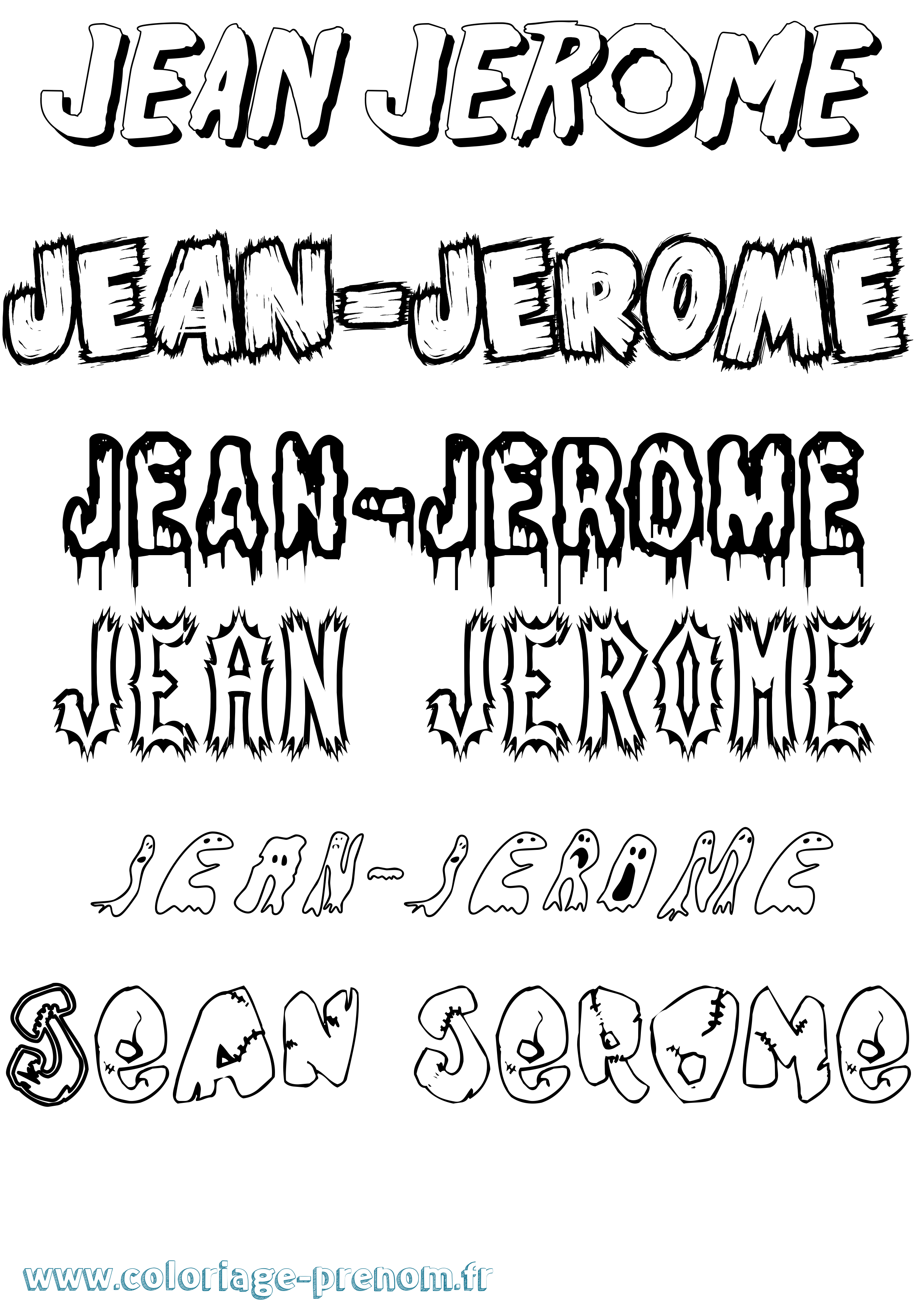Coloriage Jean-Jerome Frisson Coloriage prénom Jean-Jerome Frisson