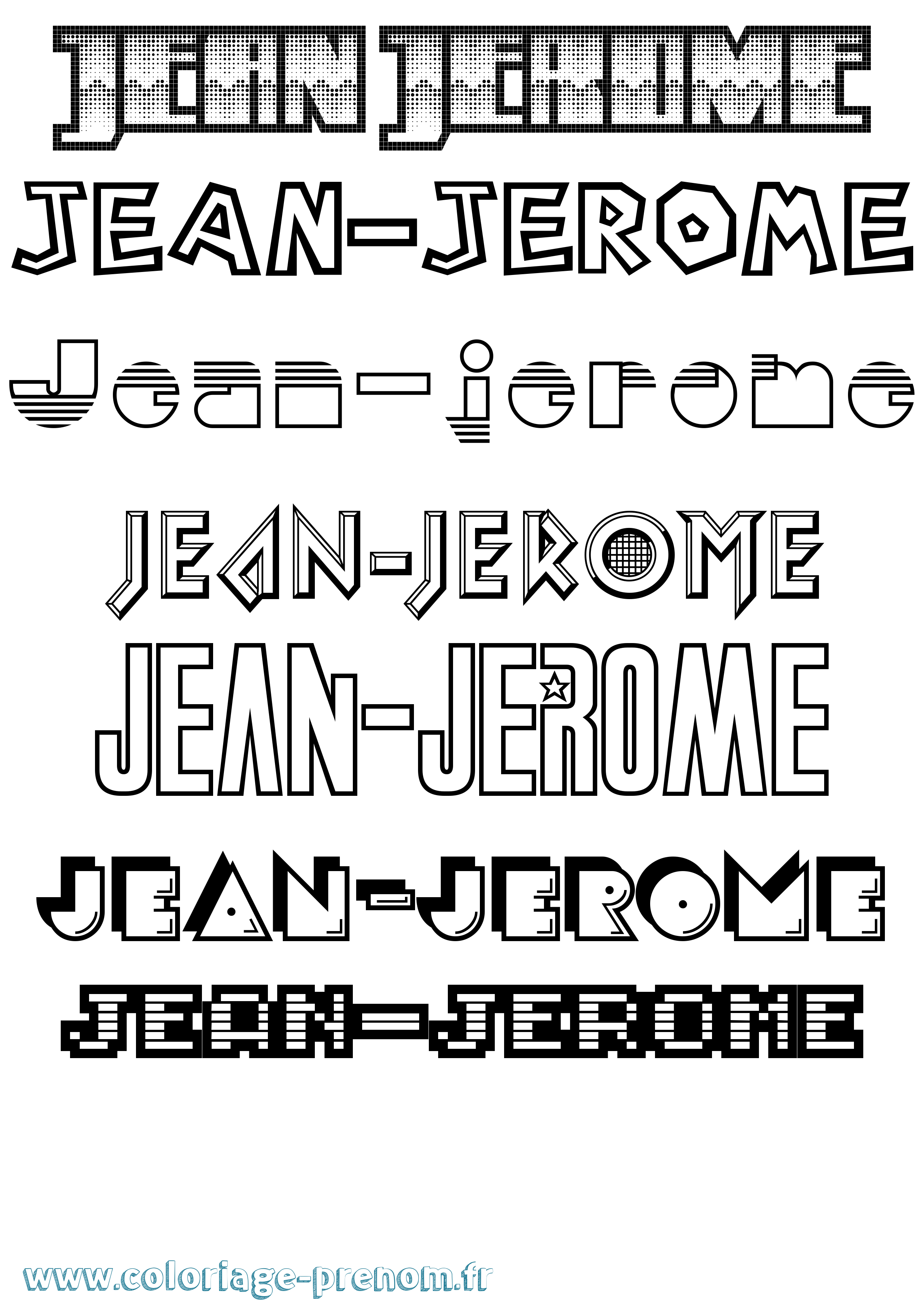 Coloriage Jean-Jerome Jeux Vidéos Coloriage prénom Jean-Jerome Jeux Vidéos