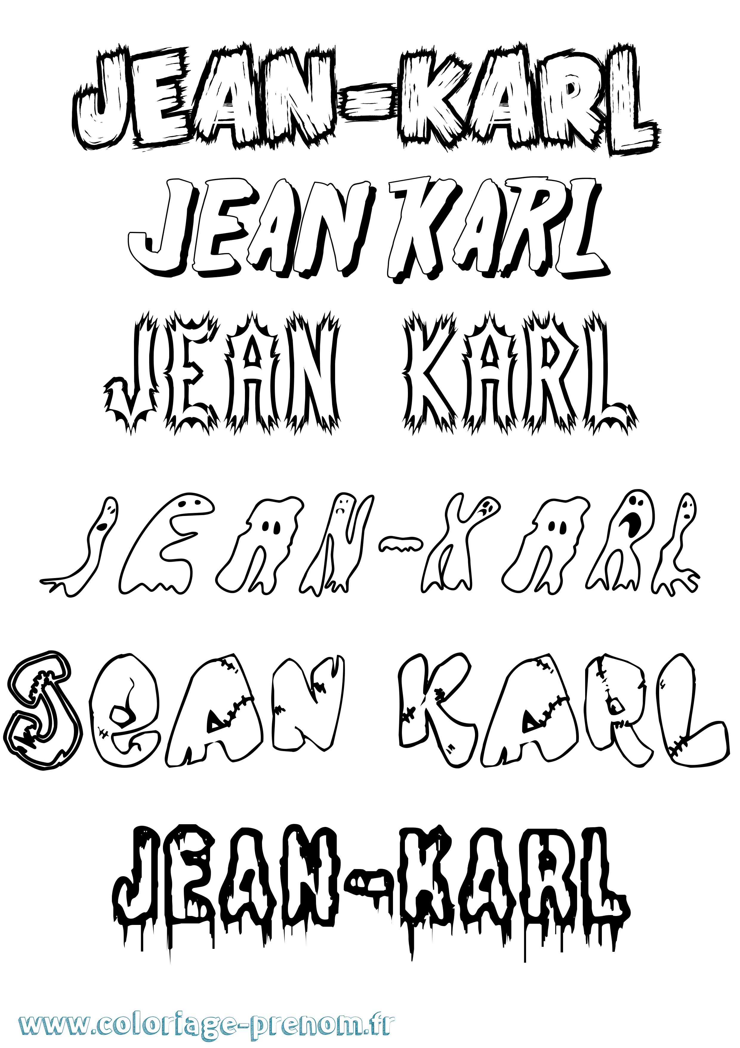 Coloriage Jean-Karl Frisson Coloriage prénom Jean-Karl Frisson