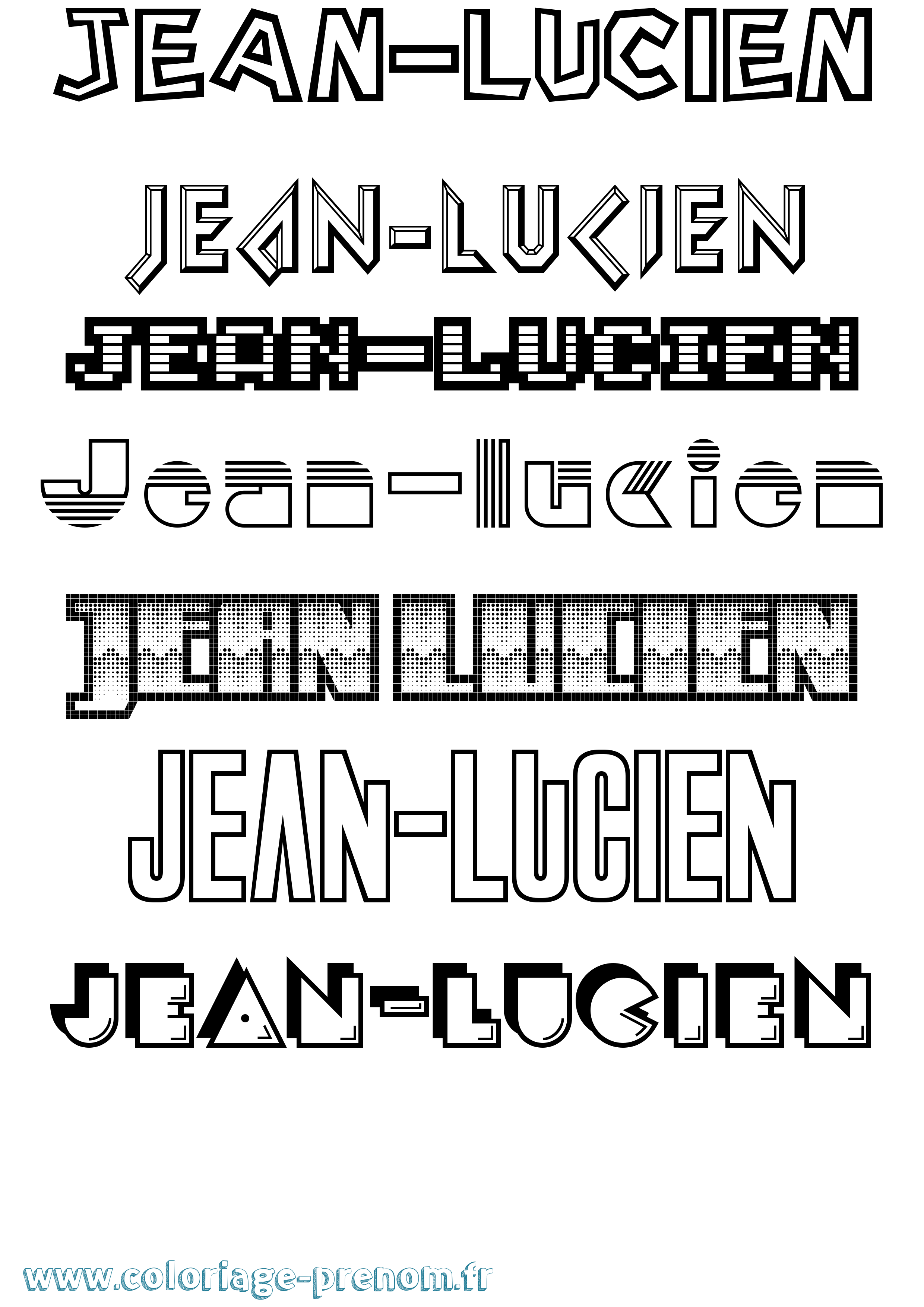 Coloriage Jean-Lucien Jeux Vidéos Coloriage prénom Jean-Lucien Jeux Vidéos
