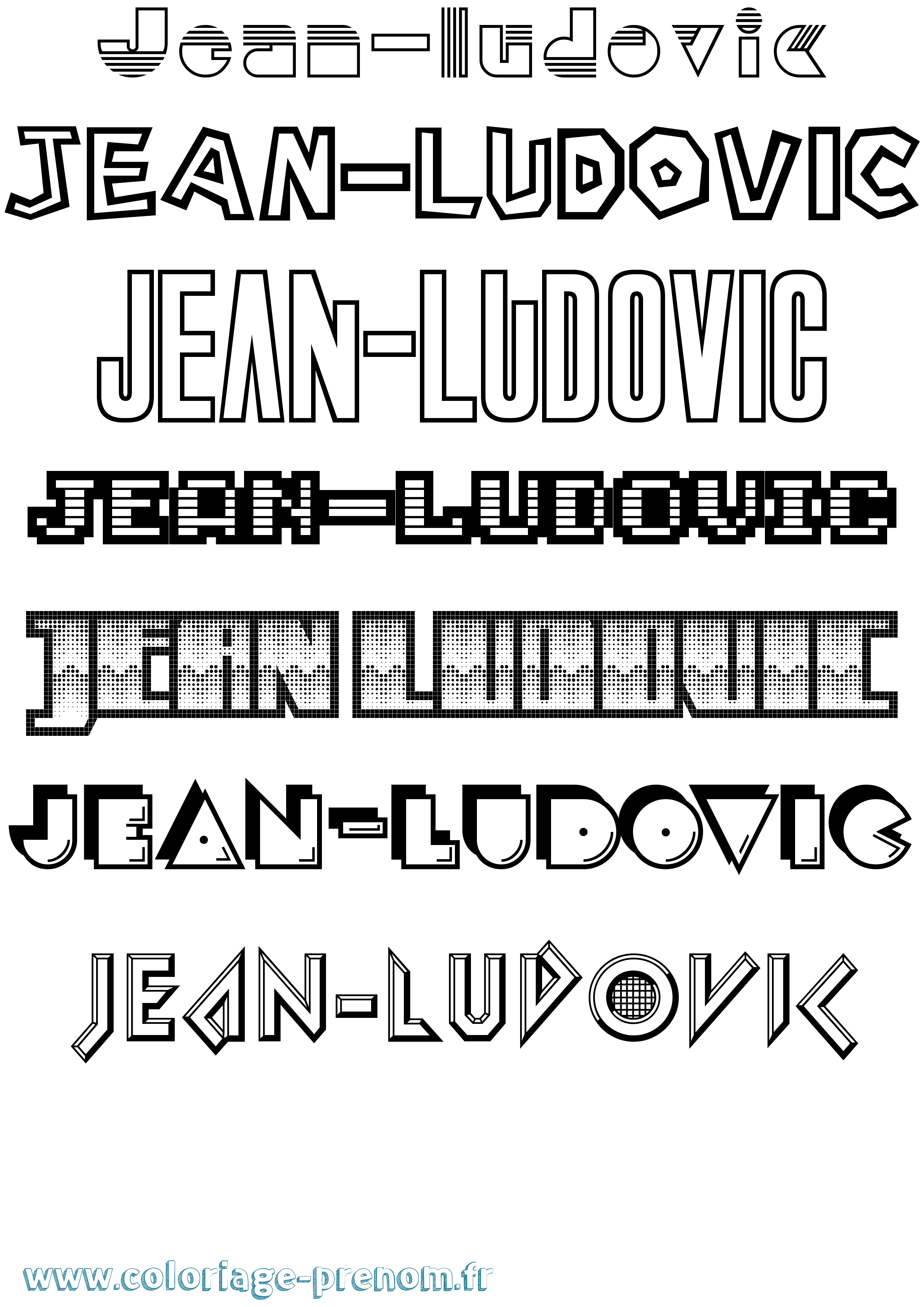 Coloriage Jean-Ludovic Jeux Vidéos Coloriage prénom Jean-Ludovic Jeux Vidéos