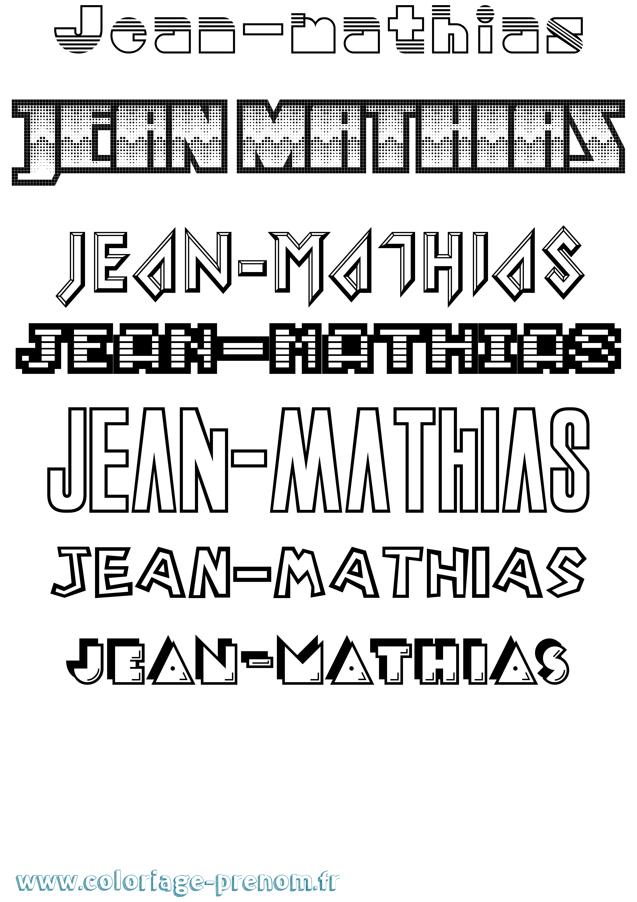 Coloriage Jean-Mathias Jeux Vidéos Coloriage prénom Jean-Mathias Jeux Vidéos