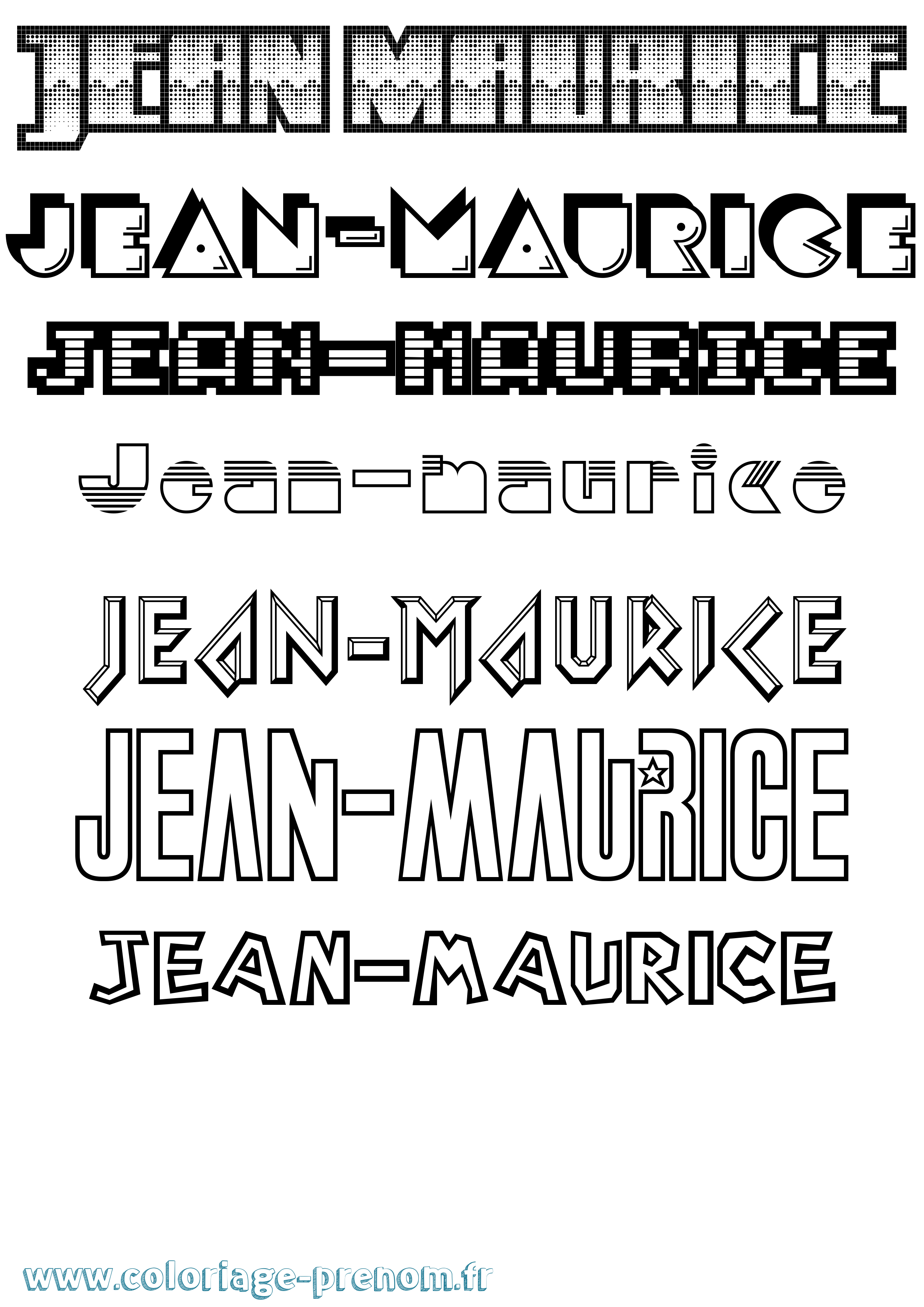 Coloriage Jean-Maurice Jeux Vidéos Coloriage prénom Jean-Maurice Jeux Vidéos