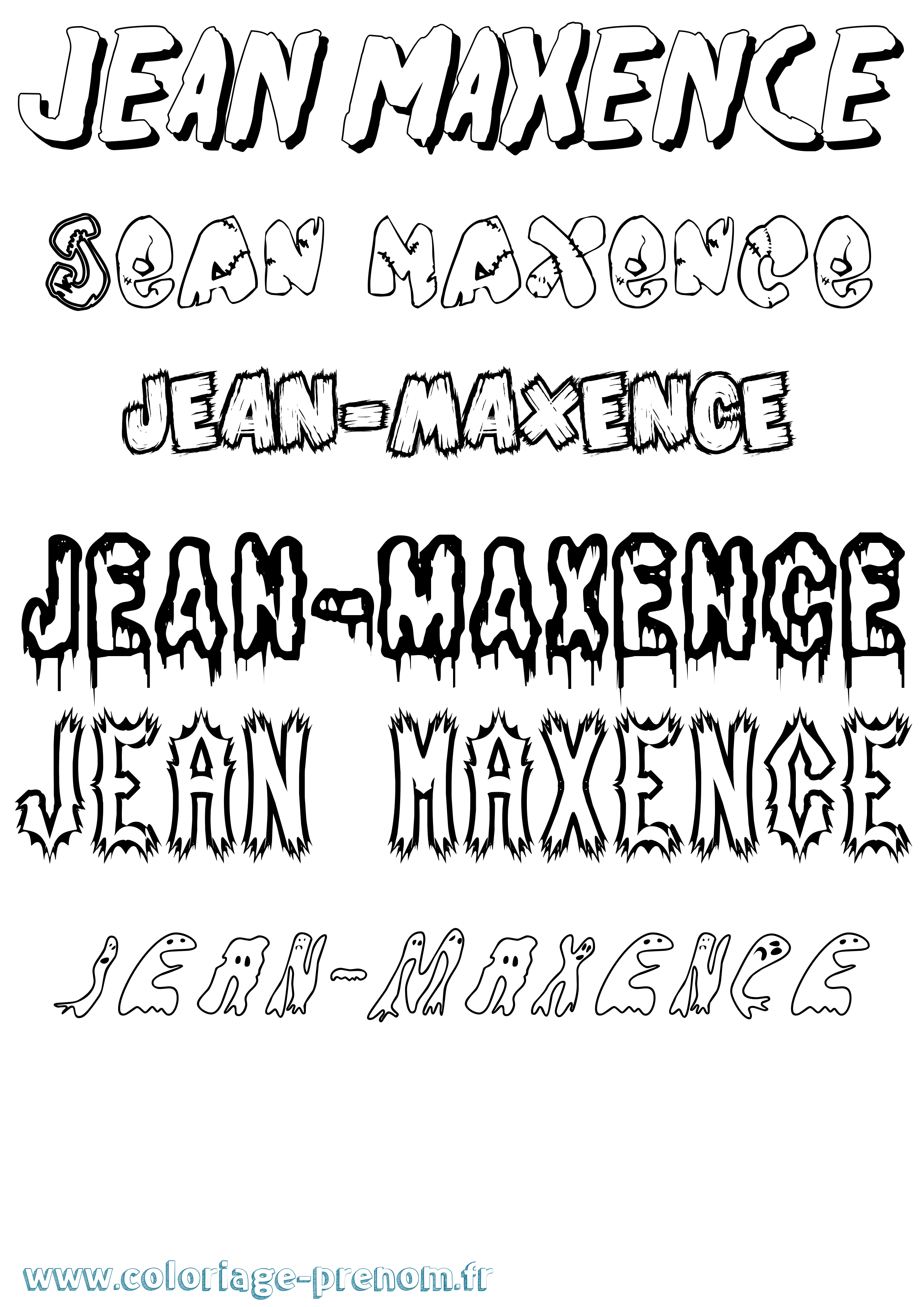 Coloriage Jean-Maxence Frisson Coloriage prénom Jean-Maxence Frisson