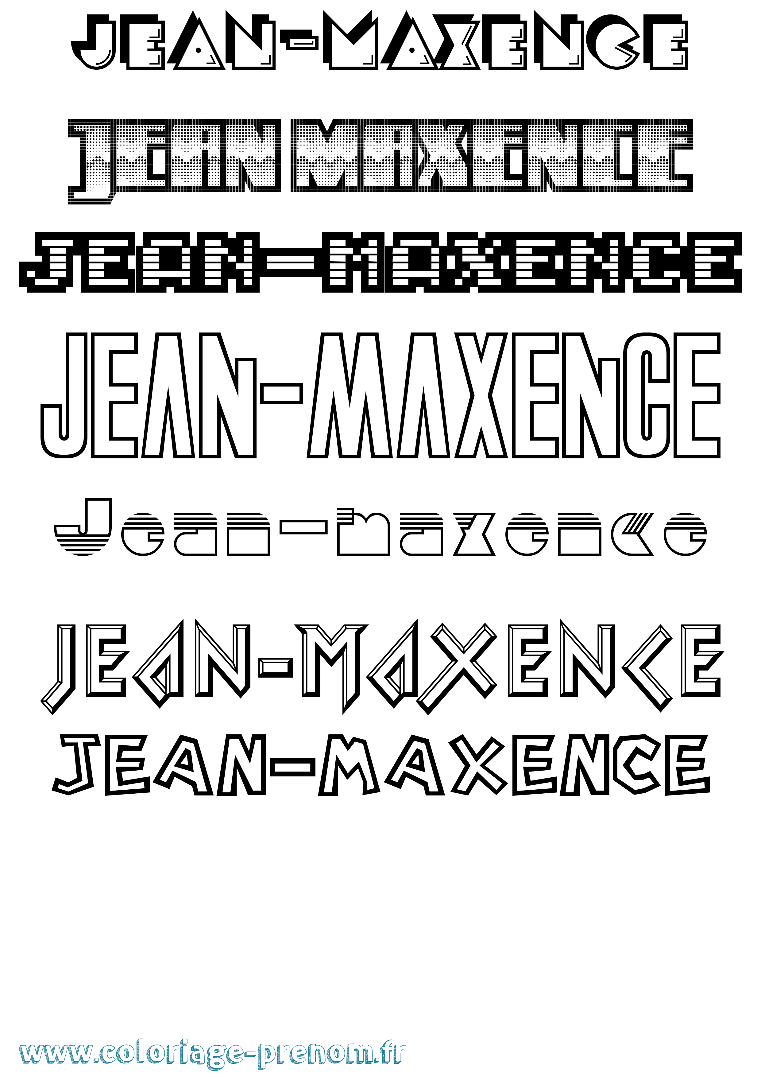 Coloriage Jean-Maxence Jeux Vidéos Coloriage prénom Jean-Maxence Jeux Vidéos