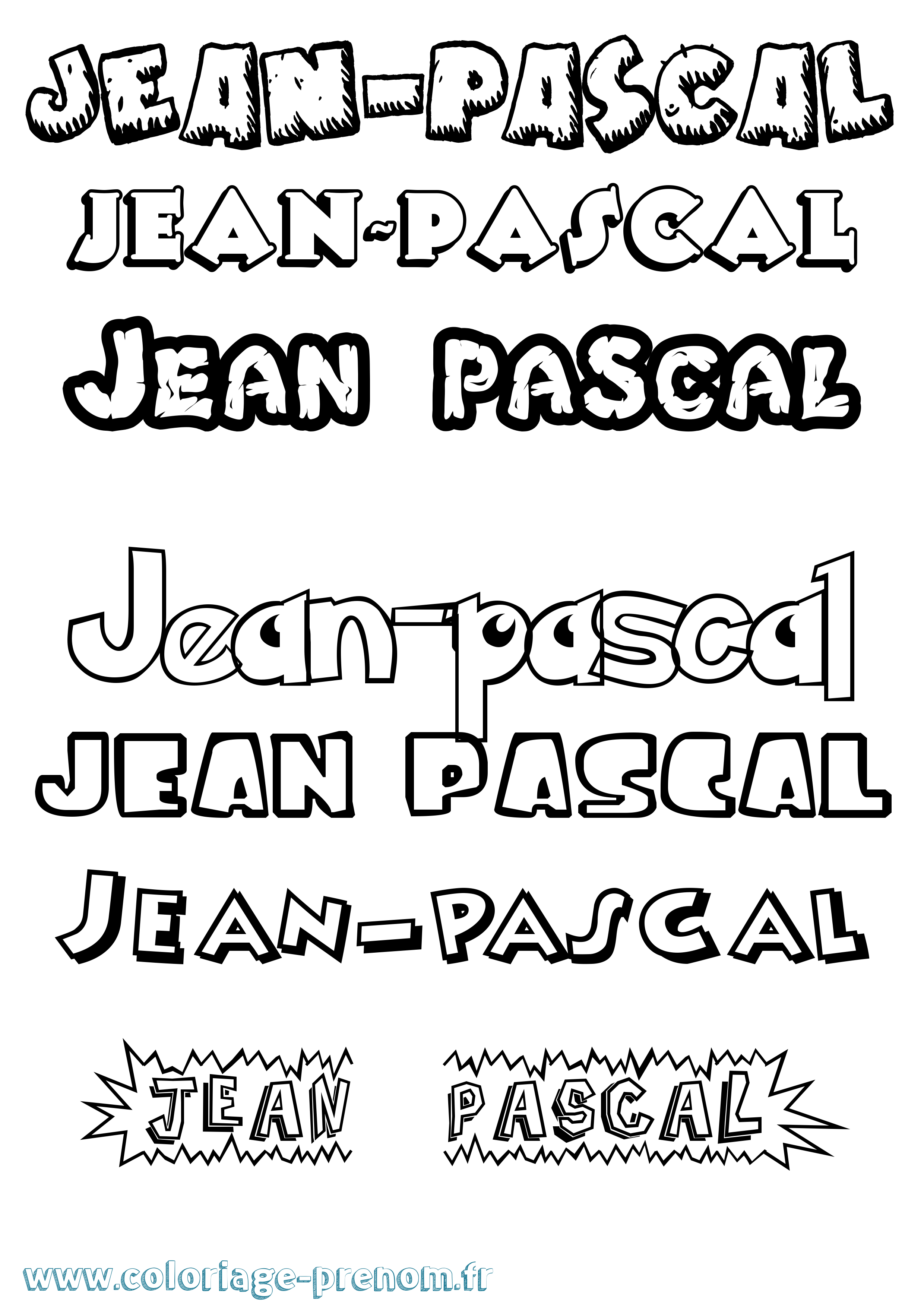 Coloriage Jean-Pascal Dessin Animé Coloriage prénom Jean-Pascal Dessin Animé