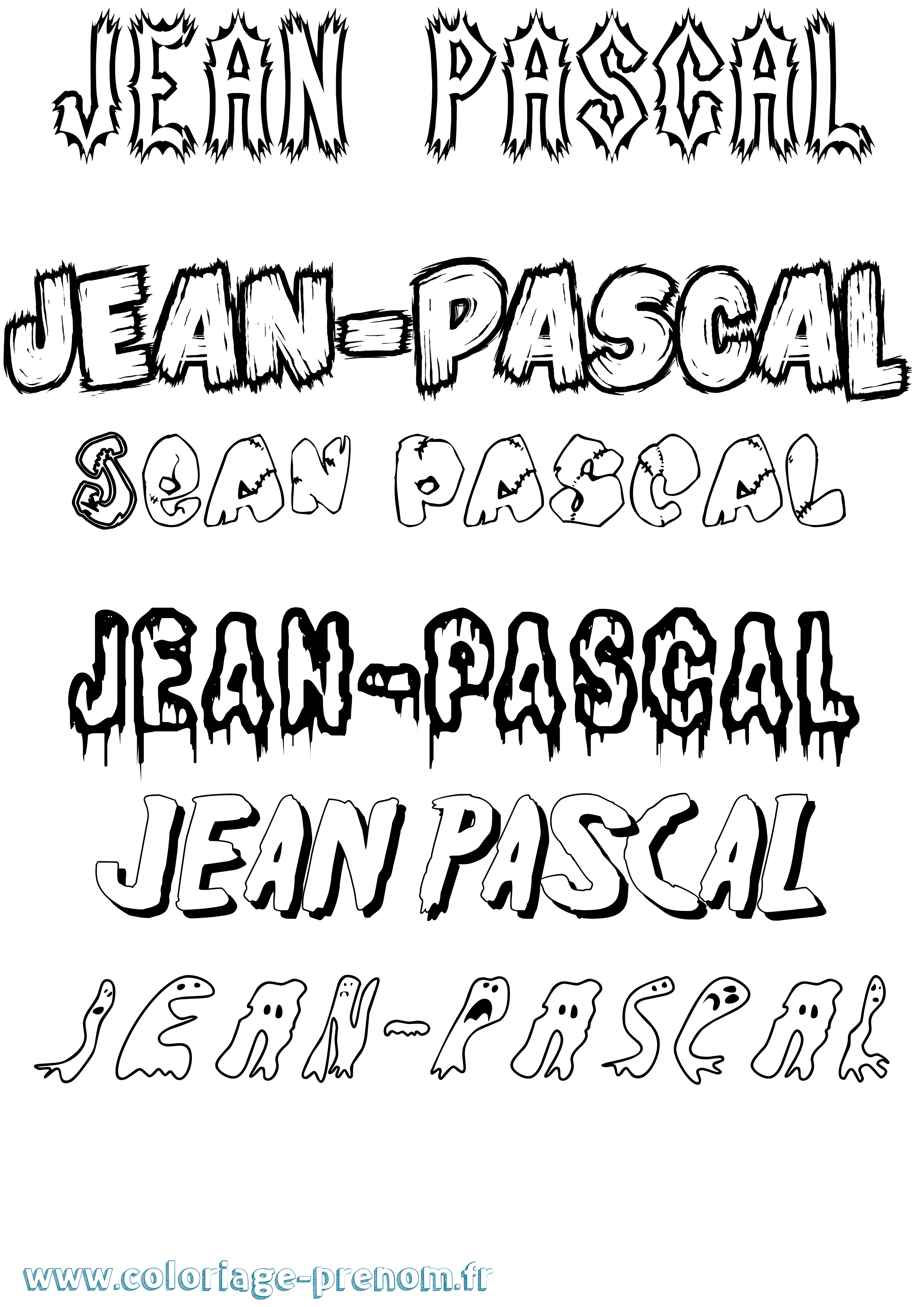 Coloriage Jean-Pascal Frisson Coloriage prénom Jean-Pascal Frisson