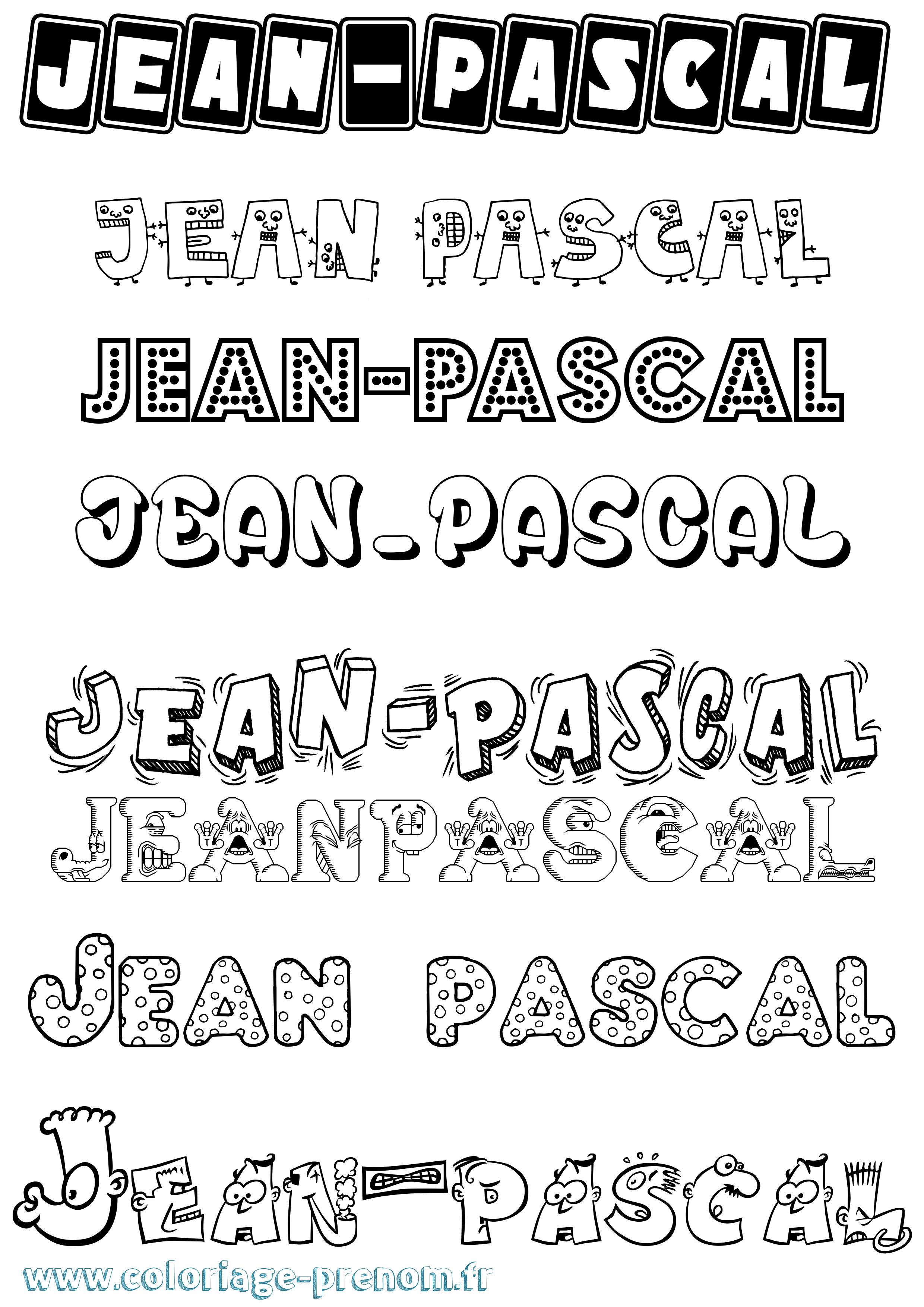 Coloriage Jean-Pascal Fun Coloriage prénom Jean-Pascal Fun