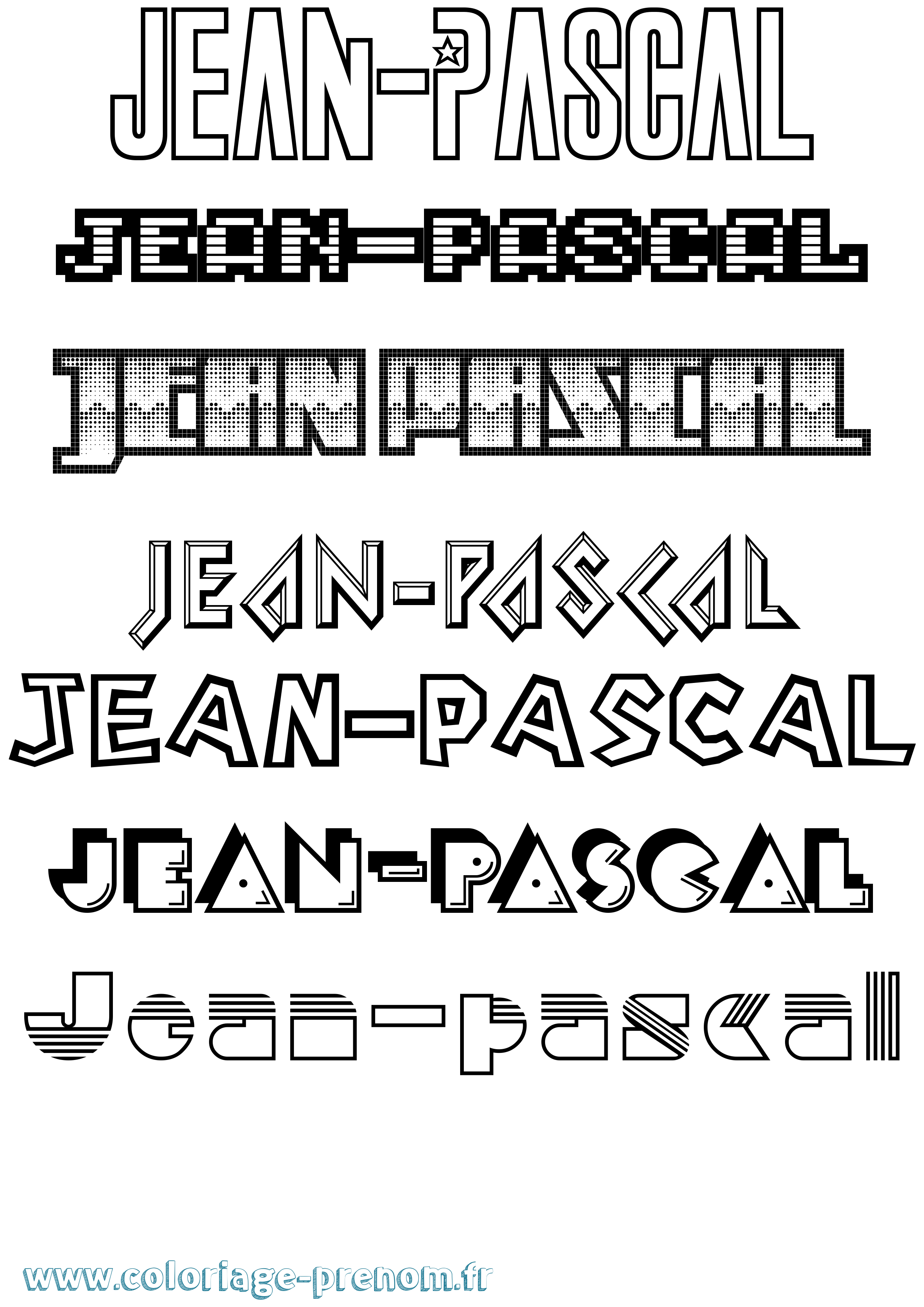 Coloriage Jean-Pascal Jeux Vidéos Coloriage prénom Jean-Pascal Jeux Vidéos