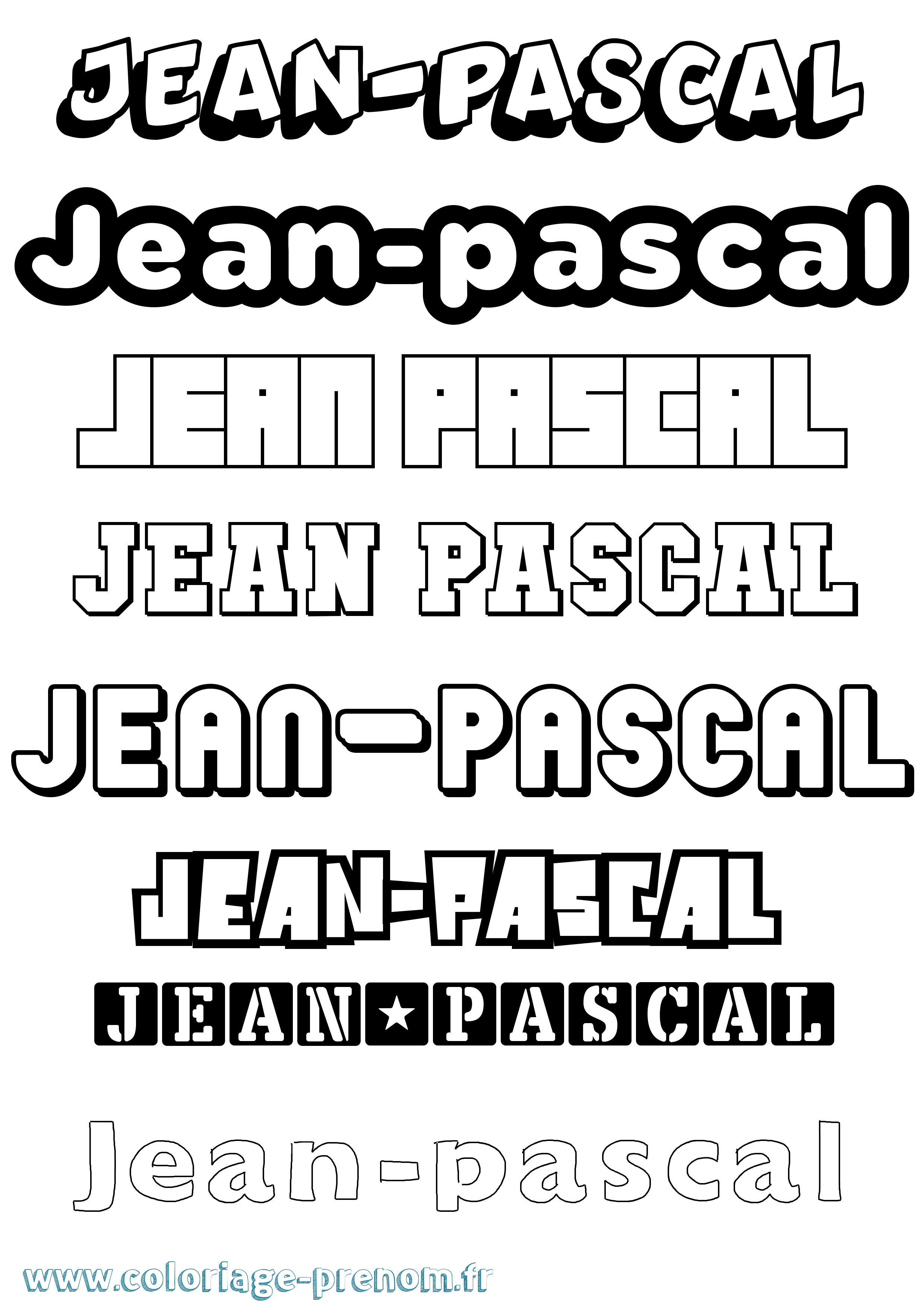 Coloriage Jean-Pascal Simple Coloriage prénom Jean-Pascal Simple