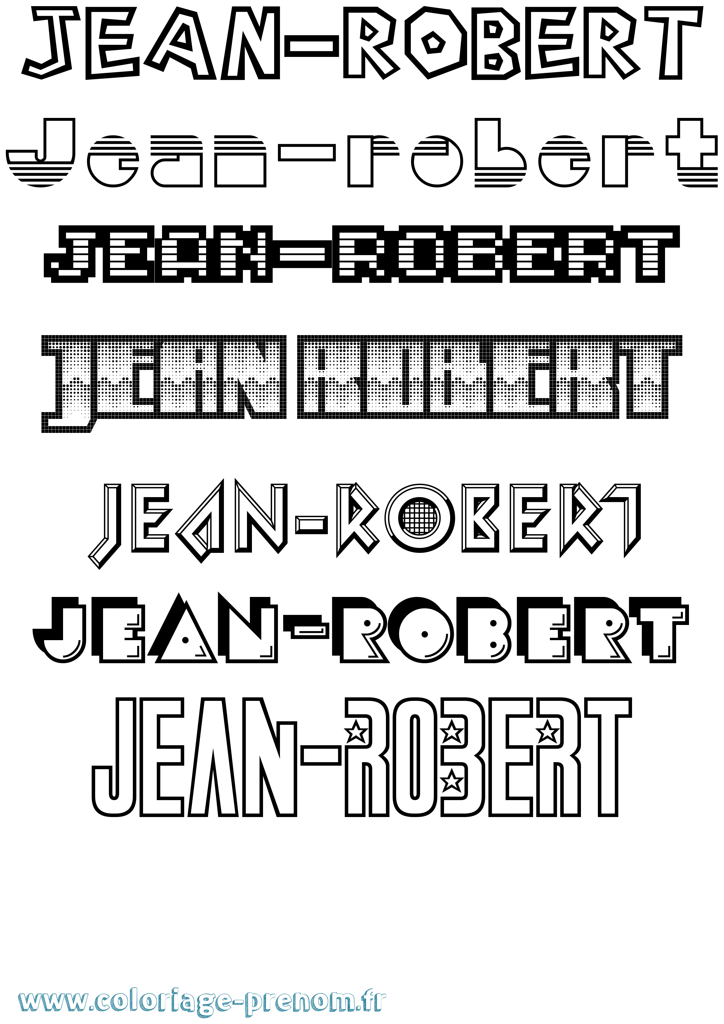 Coloriage Jean-Robert Jeux Vidéos Coloriage prénom Jean-Robert Jeux Vidéos