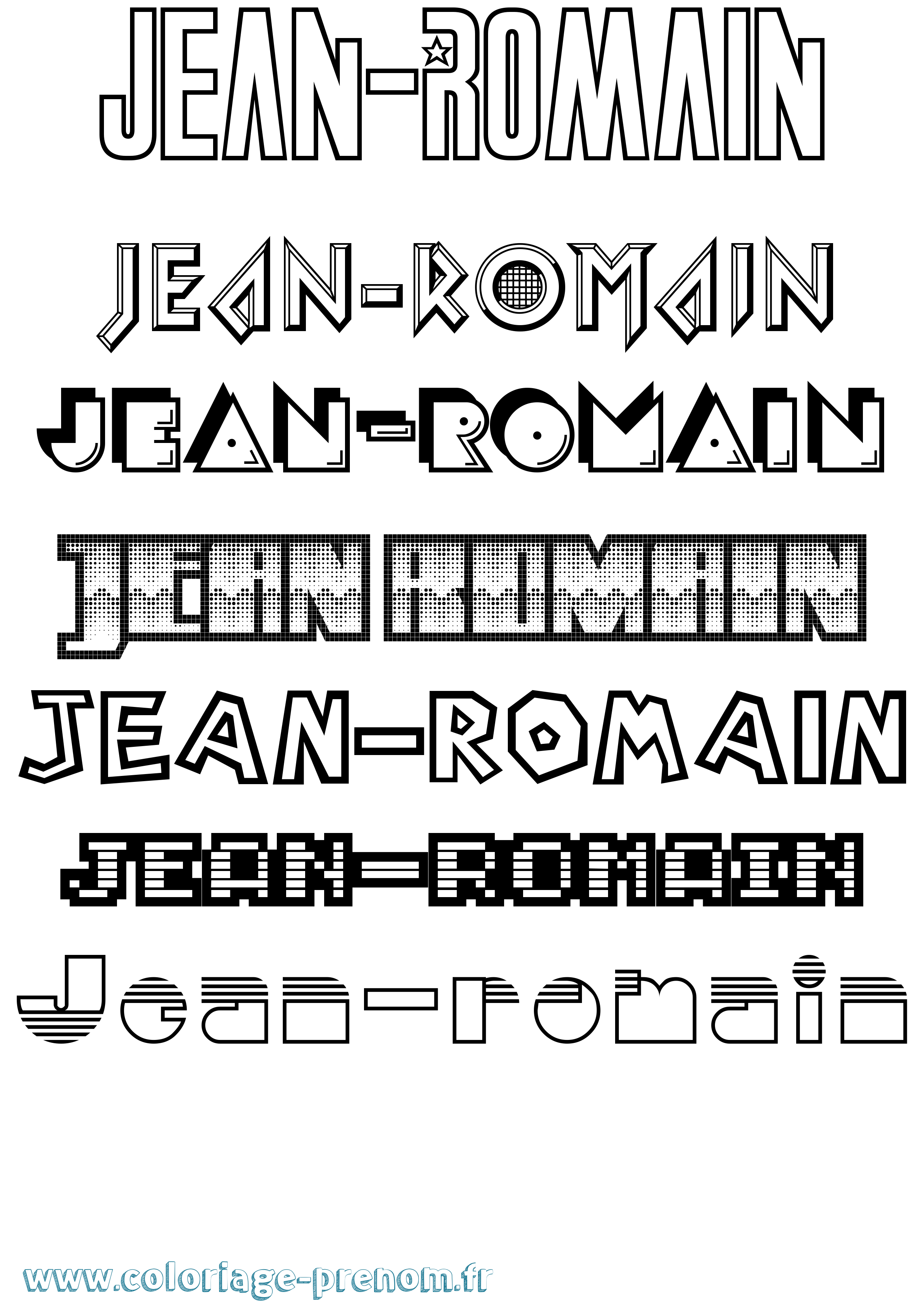 Coloriage Jean-Romain Jeux Vidéos Coloriage prénom Jean-Romain Jeux Vidéos
