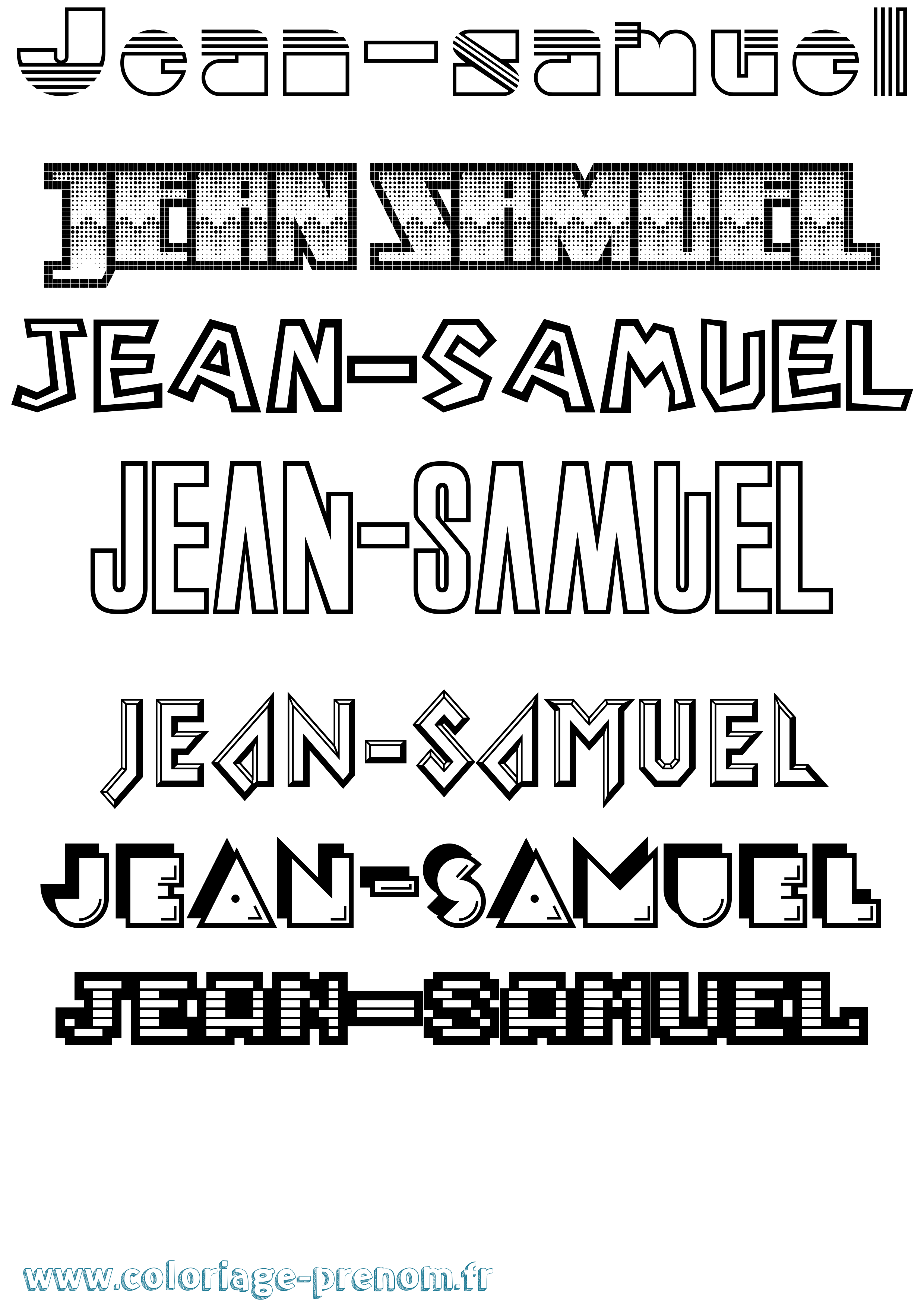Coloriage Jean-Samuel Jeux Vidéos Coloriage prénom Jean-Samuel Jeux Vidéos