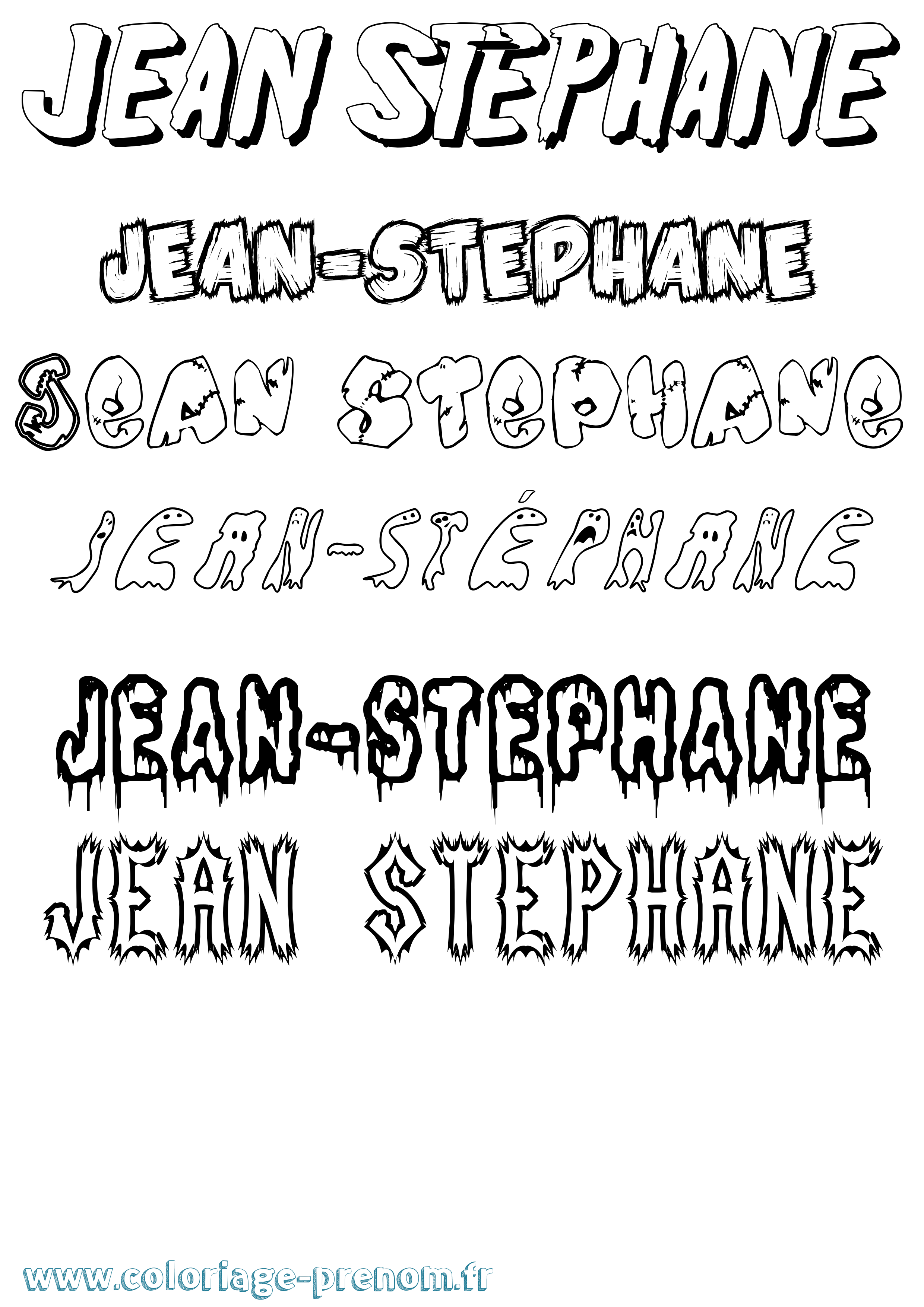Coloriage Jean-Stéphane Frisson Coloriage prénom Jean-Stéphane Frisson