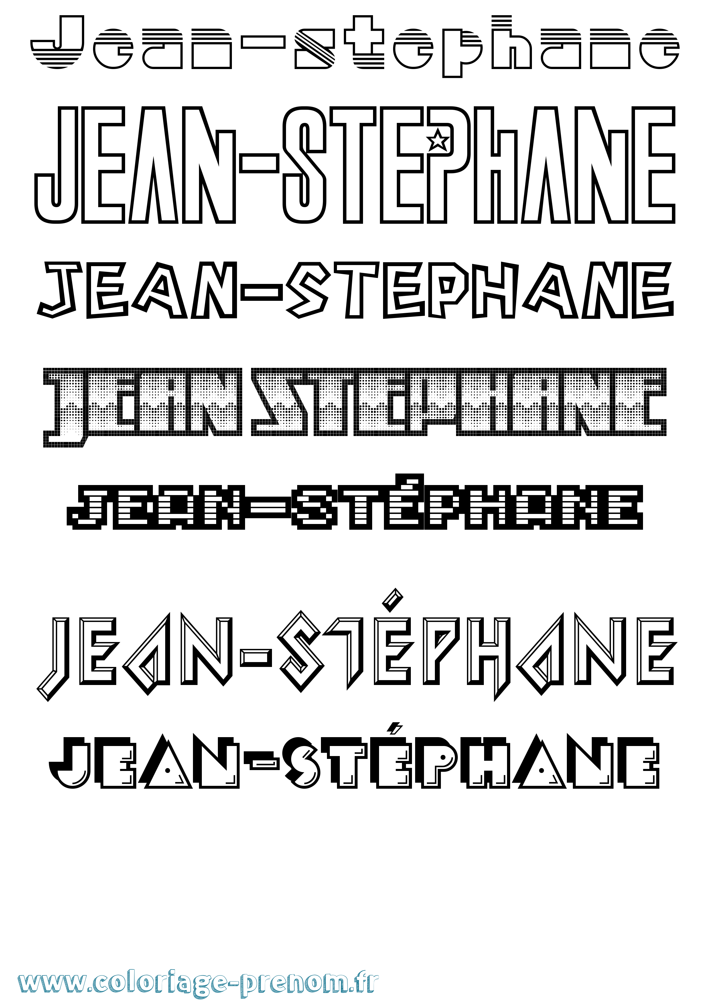 Coloriage Jean-Stéphane Jeux Vidéos Coloriage prénom Jean-Stéphane Jeux Vidéos