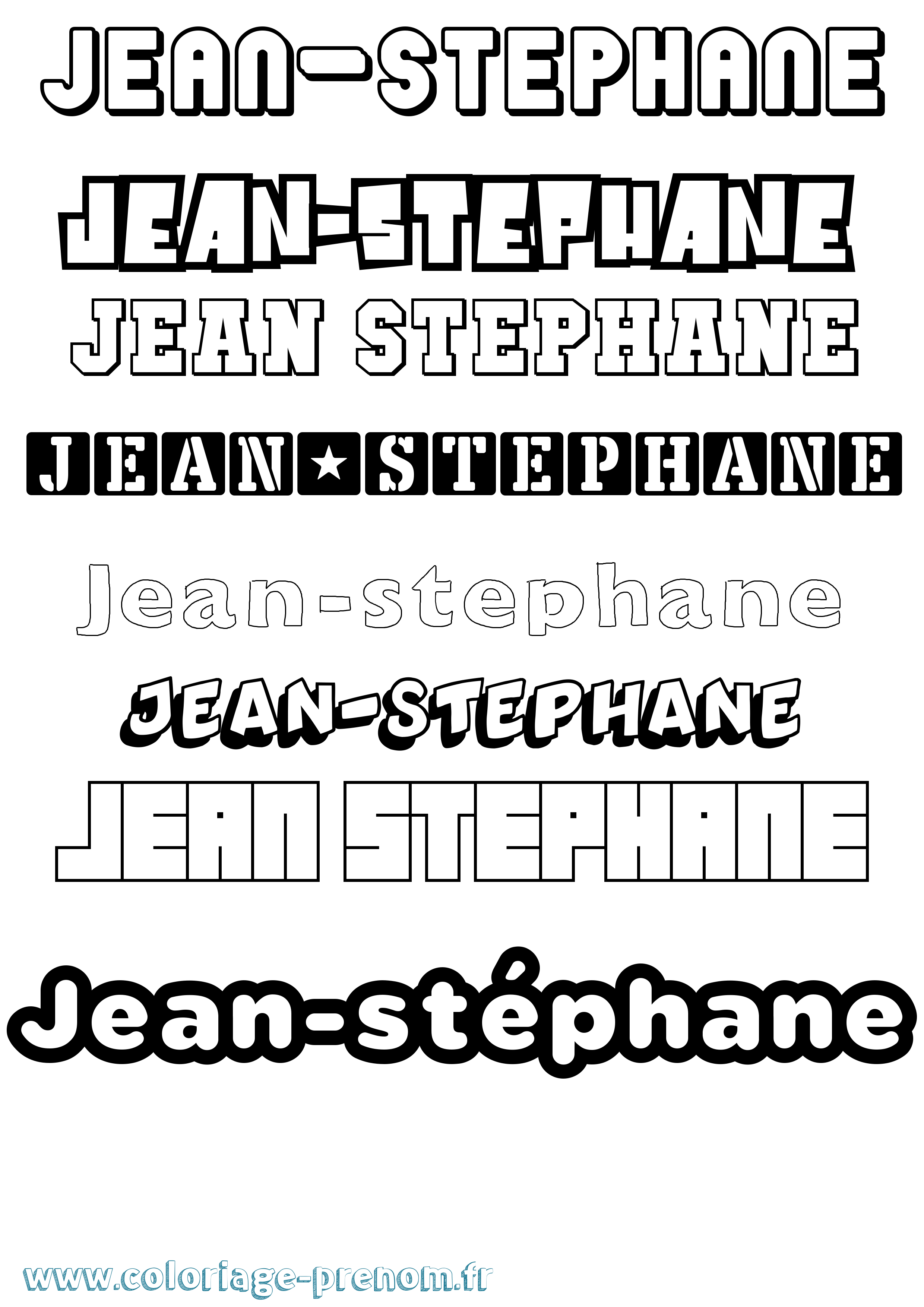 Coloriage Jean-Stéphane Simple Coloriage prénom Jean-Stéphane Simple
