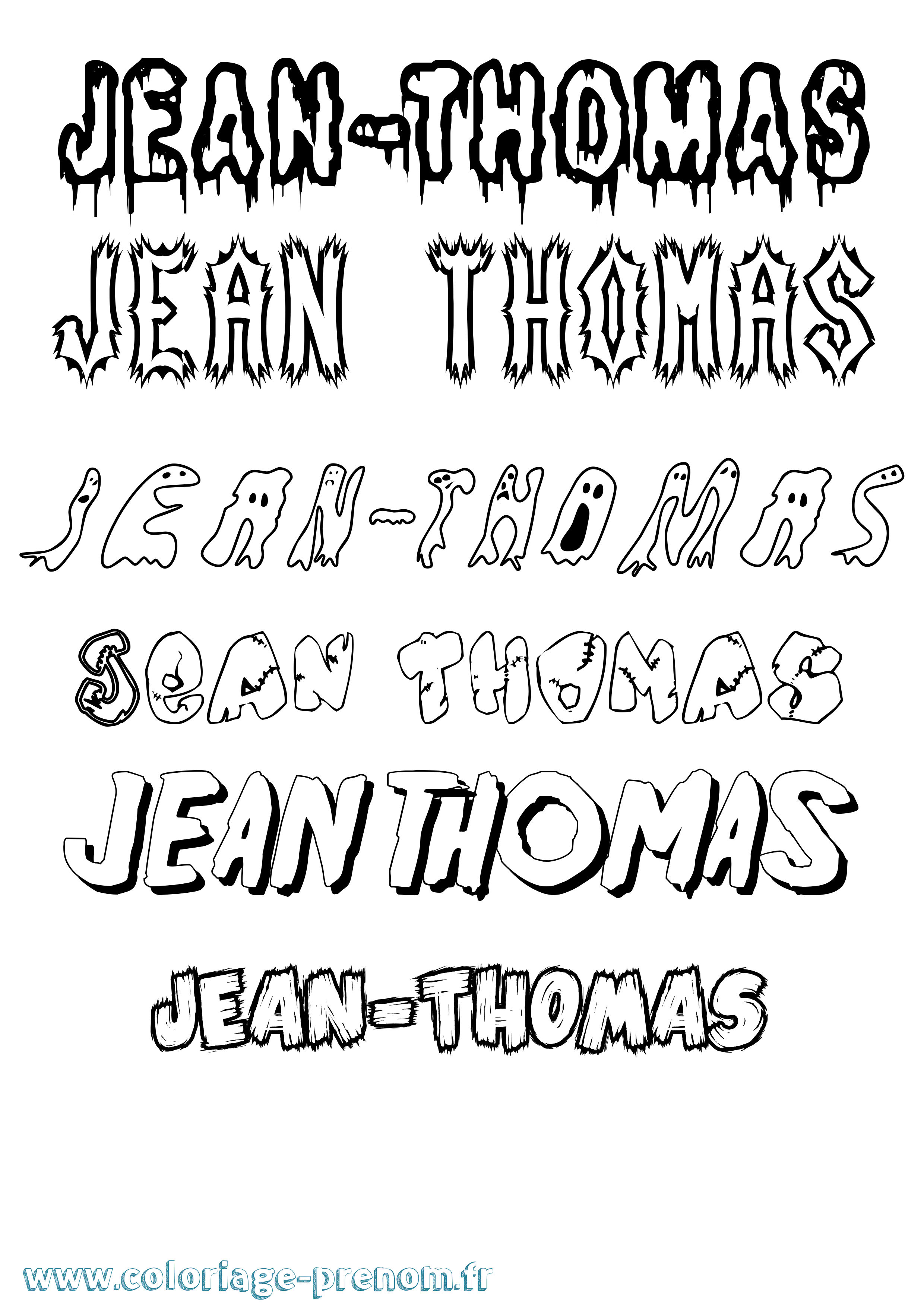 Coloriage Jean-Thomas Frisson Coloriage prénom Jean-Thomas Frisson