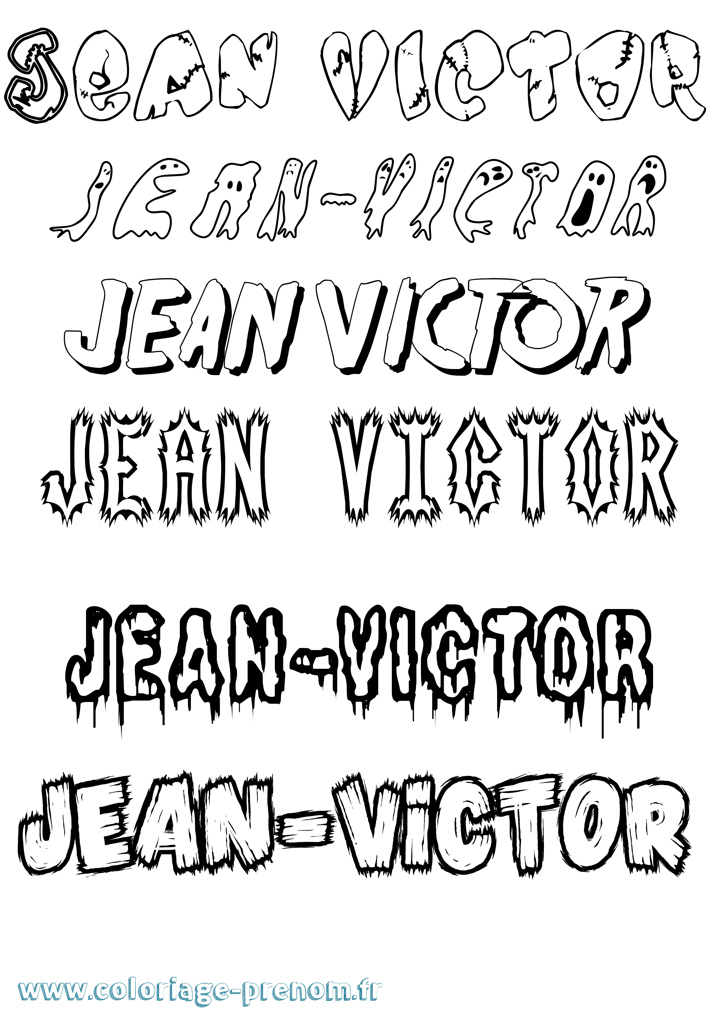 Coloriage Jean-Victor Frisson Coloriage prénom Jean-Victor Frisson