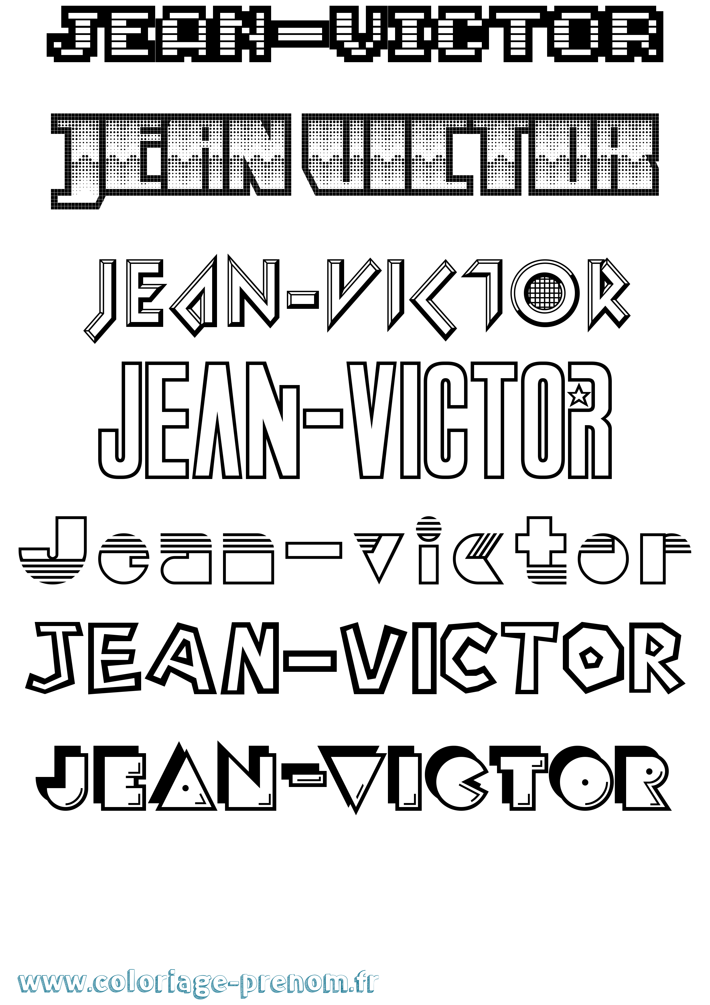 Coloriage Jean-Victor Jeux Vidéos Coloriage prénom Jean-Victor Jeux Vidéos