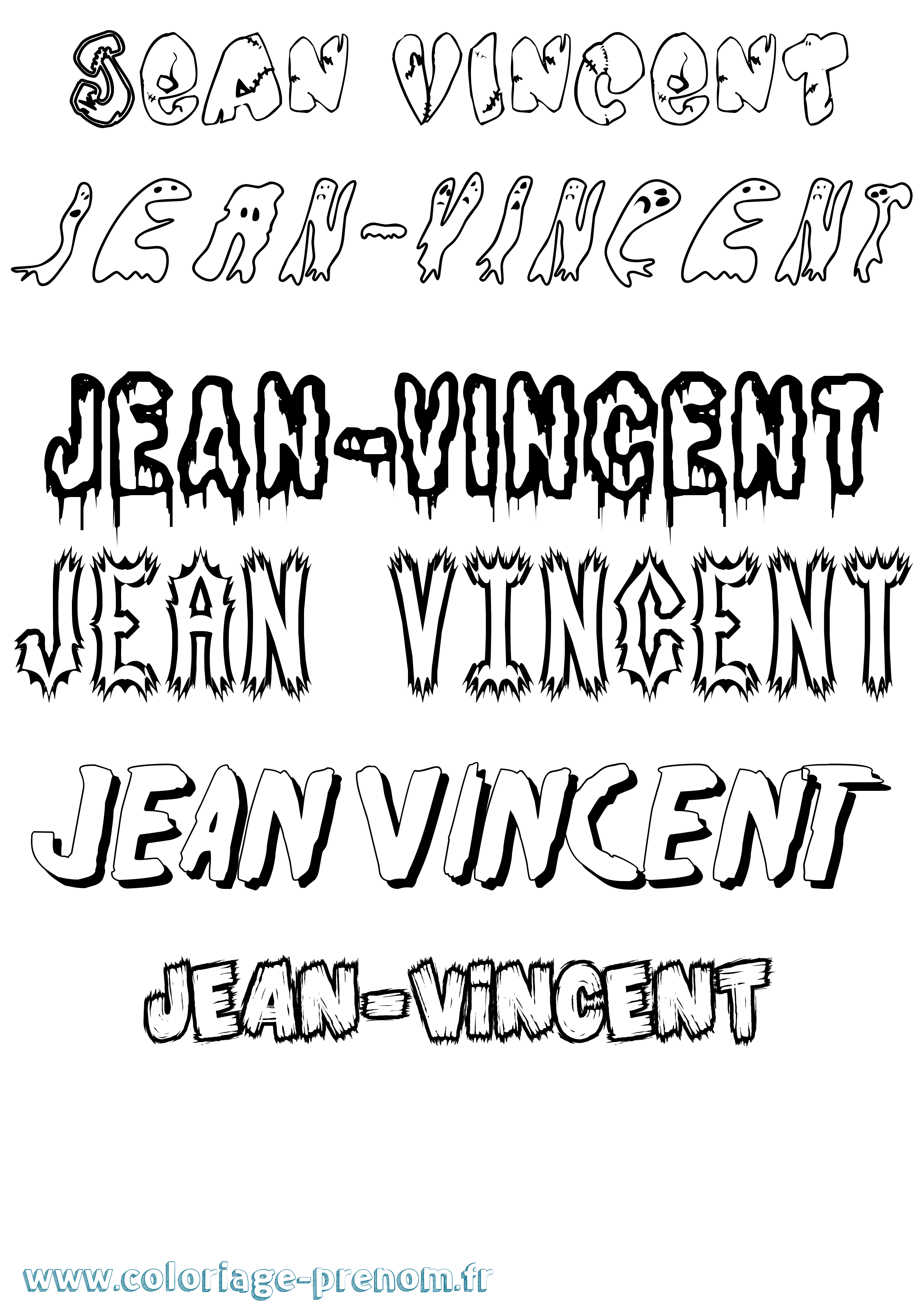 Coloriage Jean-Vincent Frisson Coloriage prénom Jean-Vincent Frisson