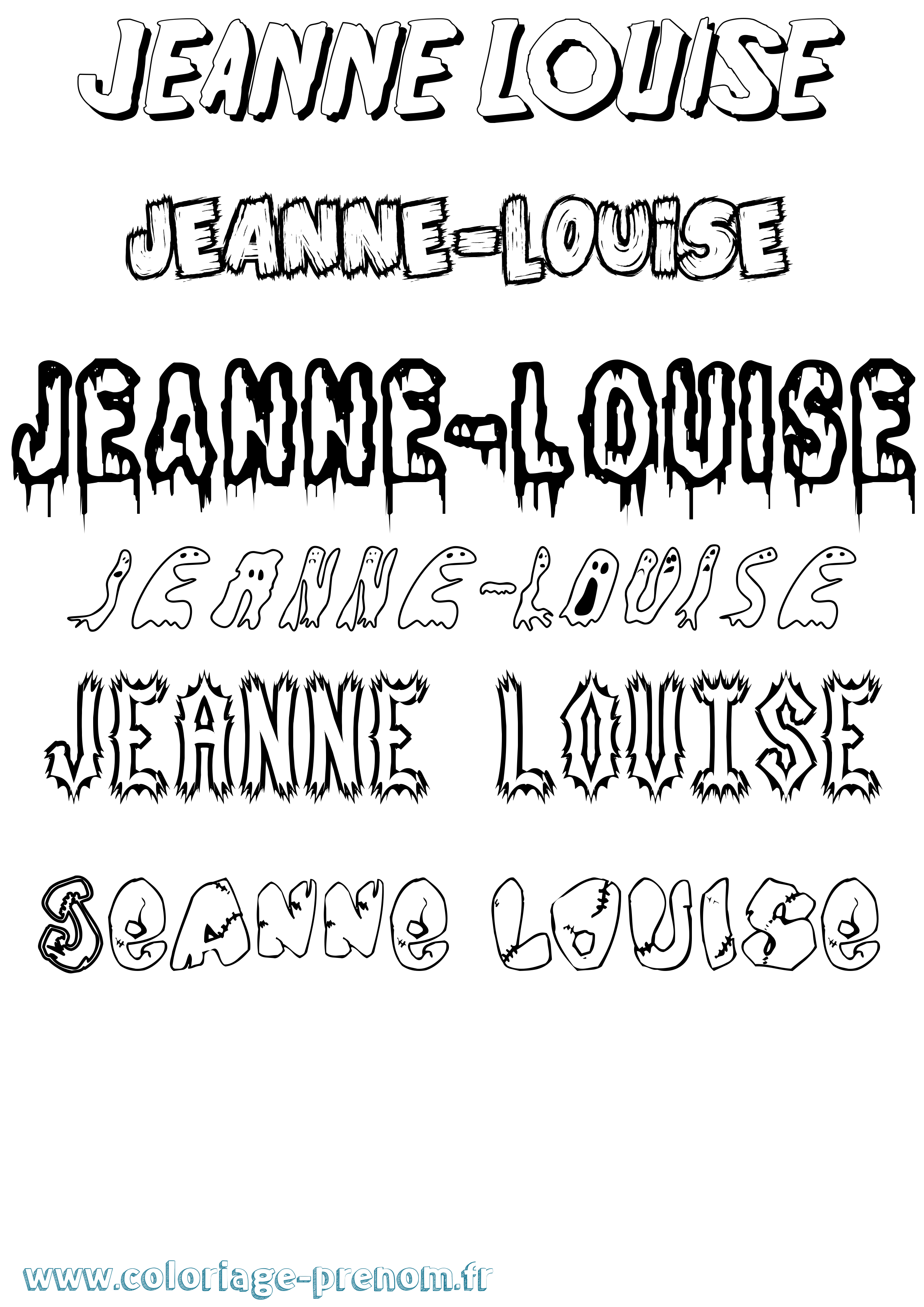 Coloriage Jeanne-Louise Frisson Coloriage prénom Jeanne-Louise Frisson