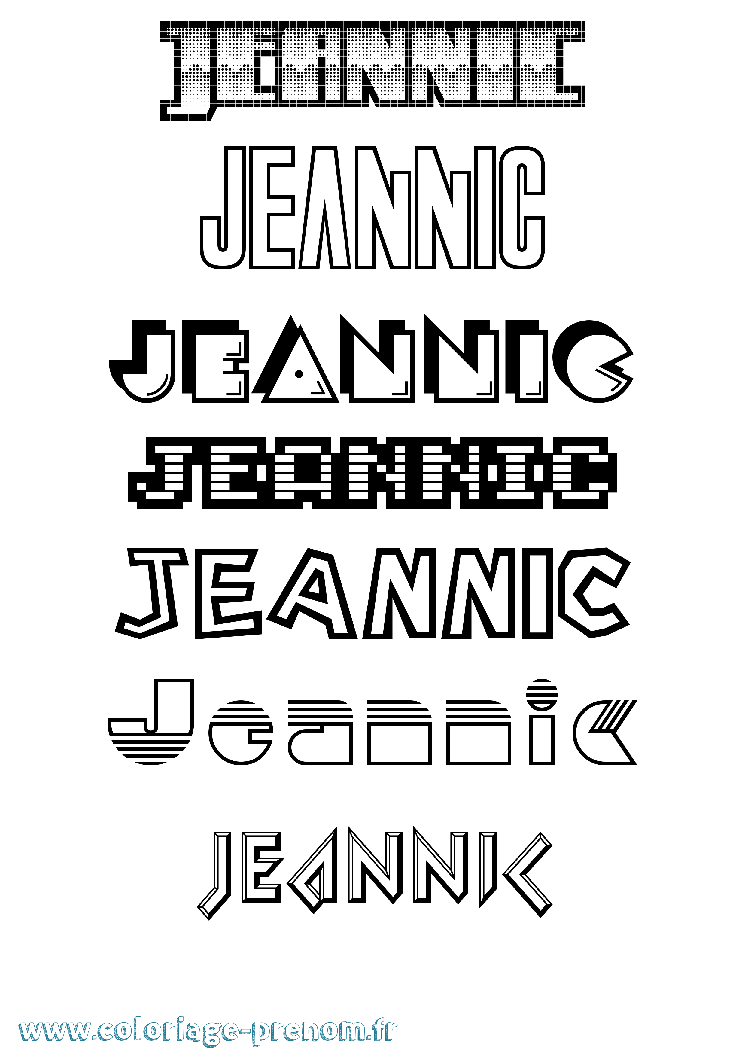 Coloriage Jeannic Jeux Vidéos Coloriage prénom Jeannic Jeux Vidéos