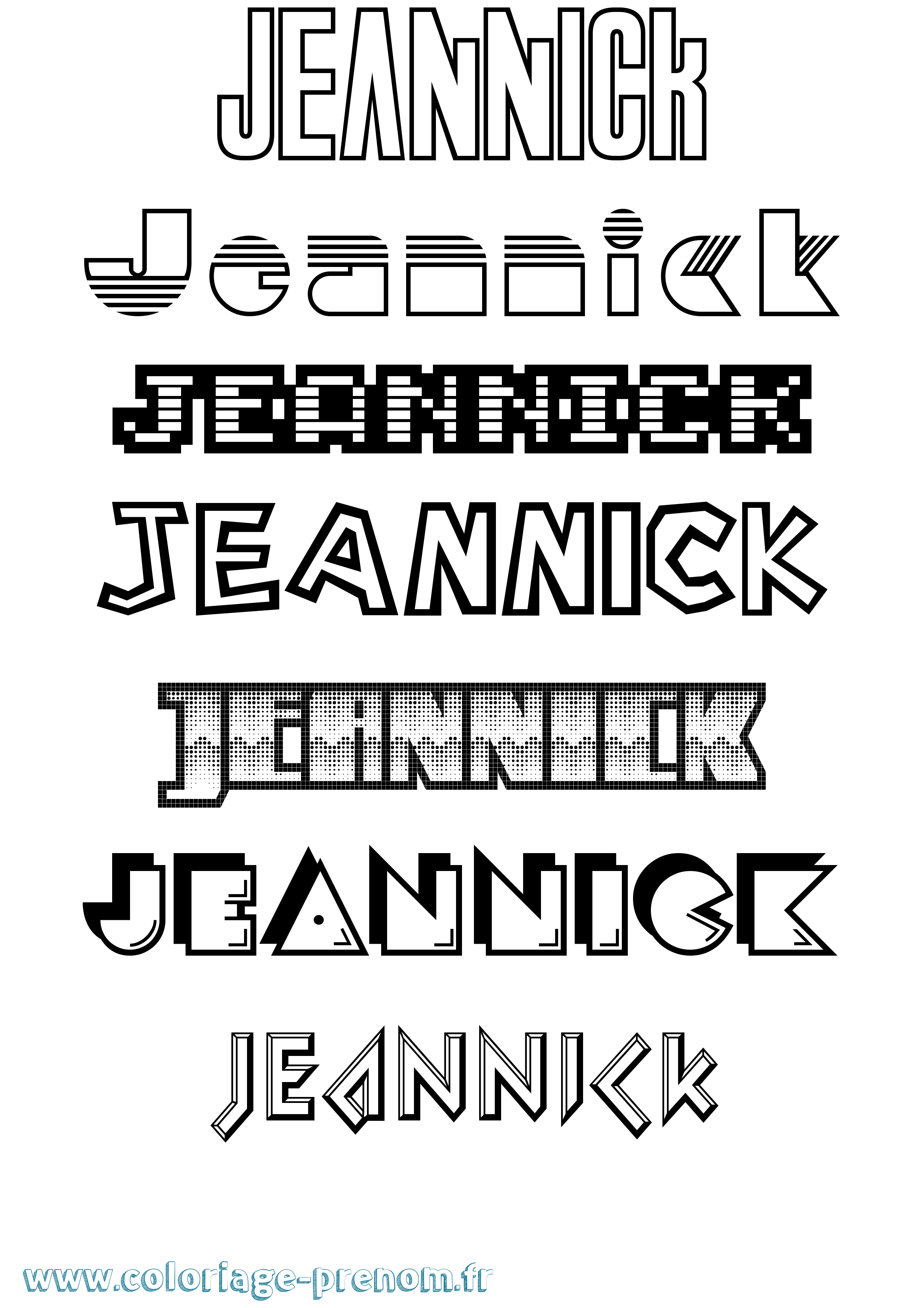 Coloriage Jeannick Jeux Vidéos Coloriage prénom Jeannick Jeux Vidéos