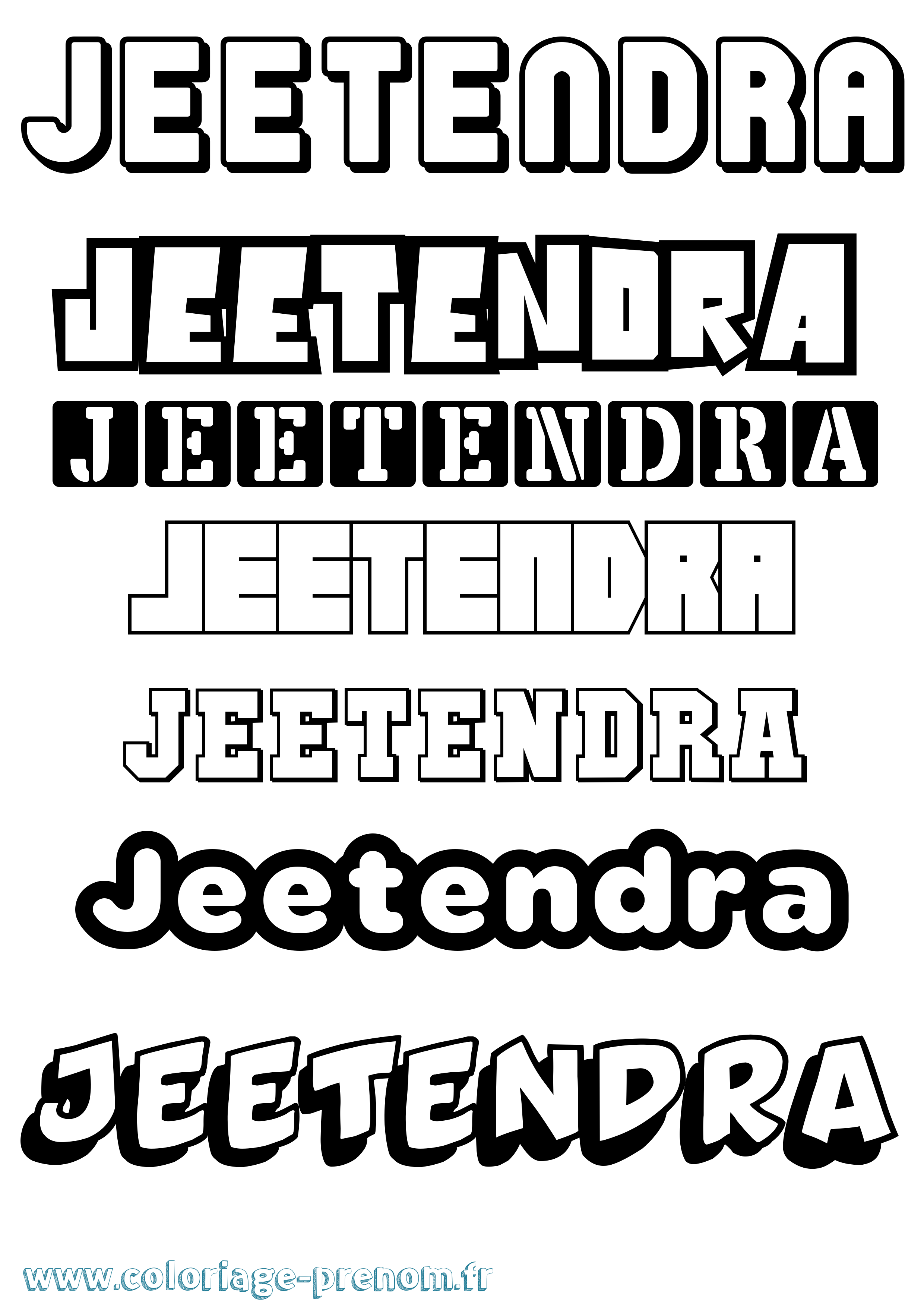Coloriage Jeetendra Simple Coloriage prénom Jeetendra Simple