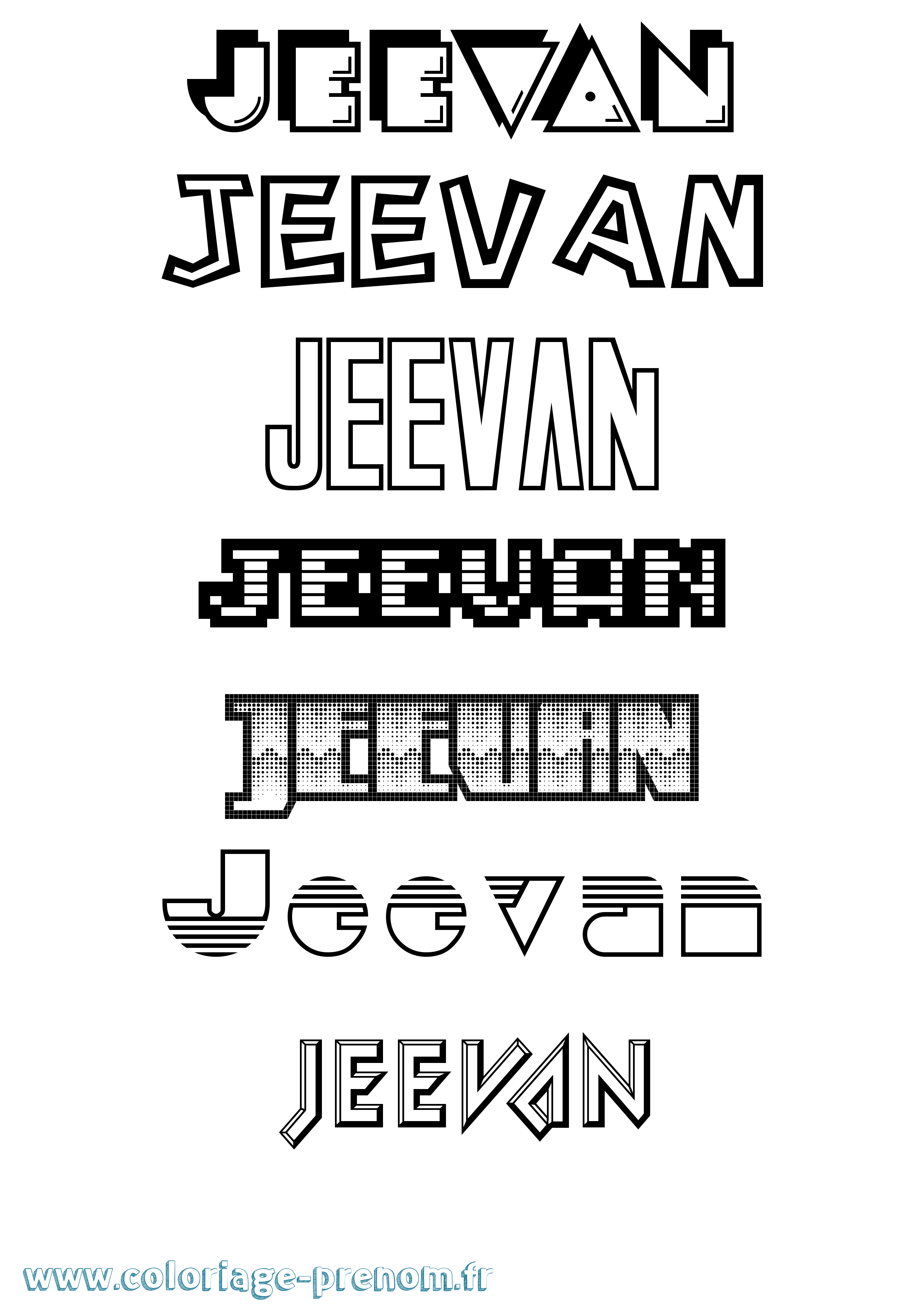 Coloriage Jeevan Jeux Vidéos Coloriage prénom Jeevan Jeux Vidéos