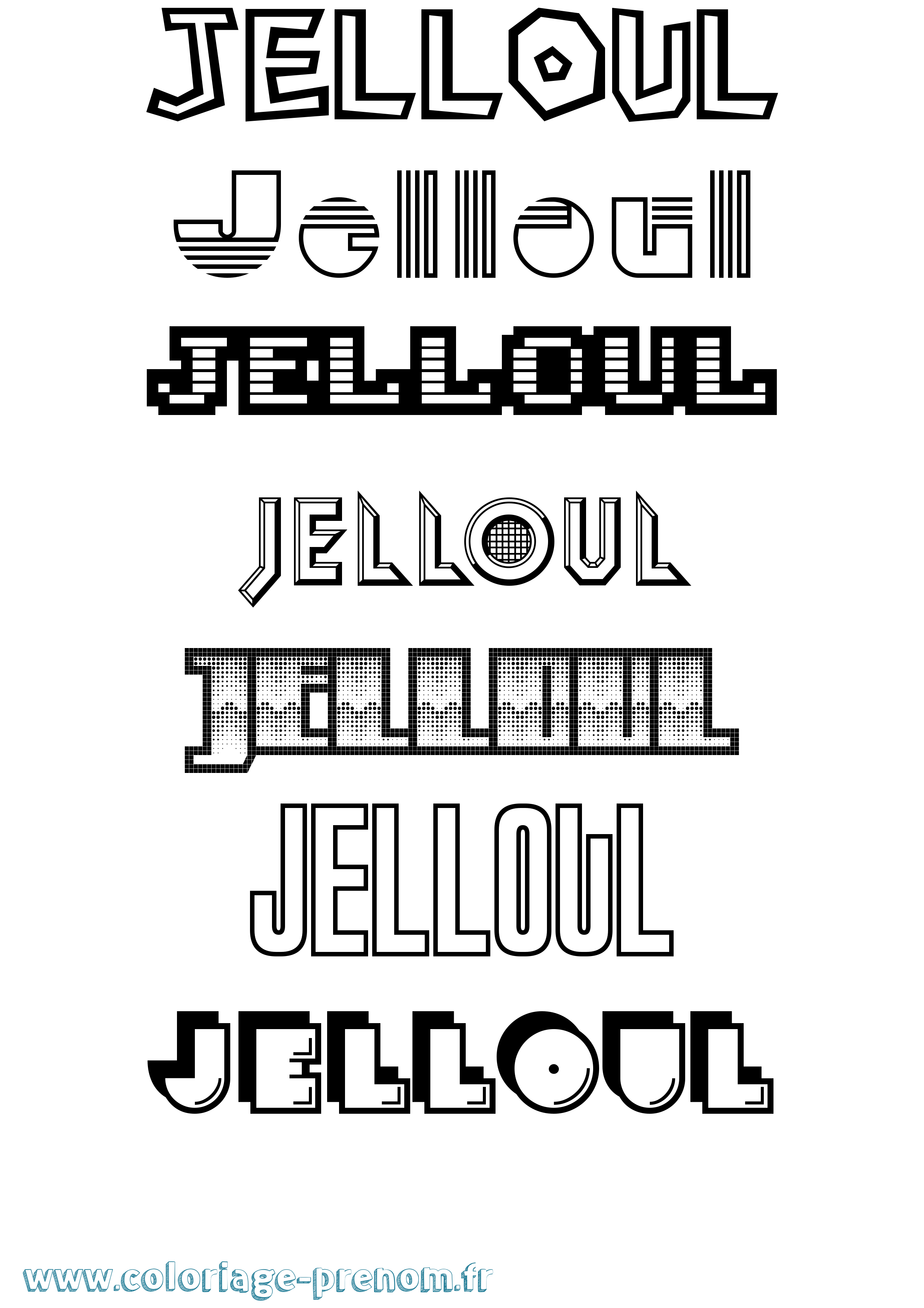 Coloriage Jelloul Jeux Vidéos Coloriage prénom Jelloul Jeux Vidéos