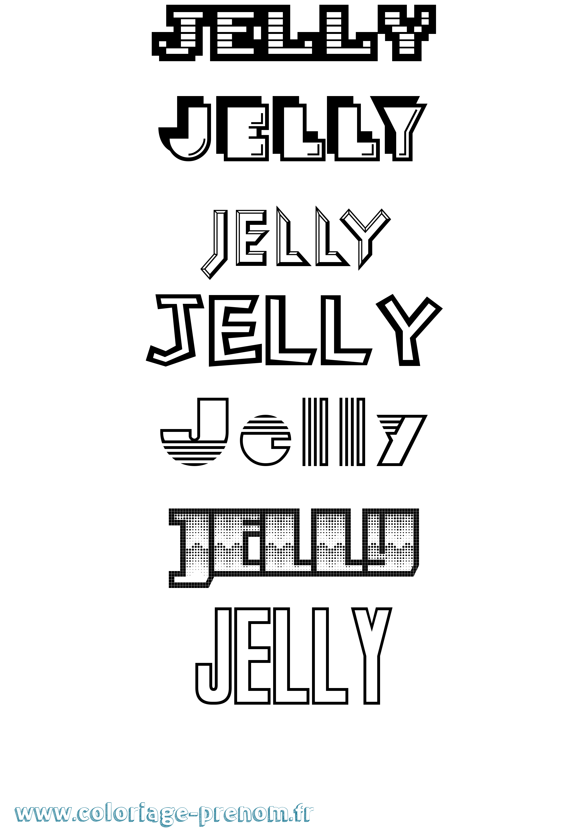 Coloriage Jelly Jeux Vidéos Coloriage prénom Jelly Jeux Vidéos