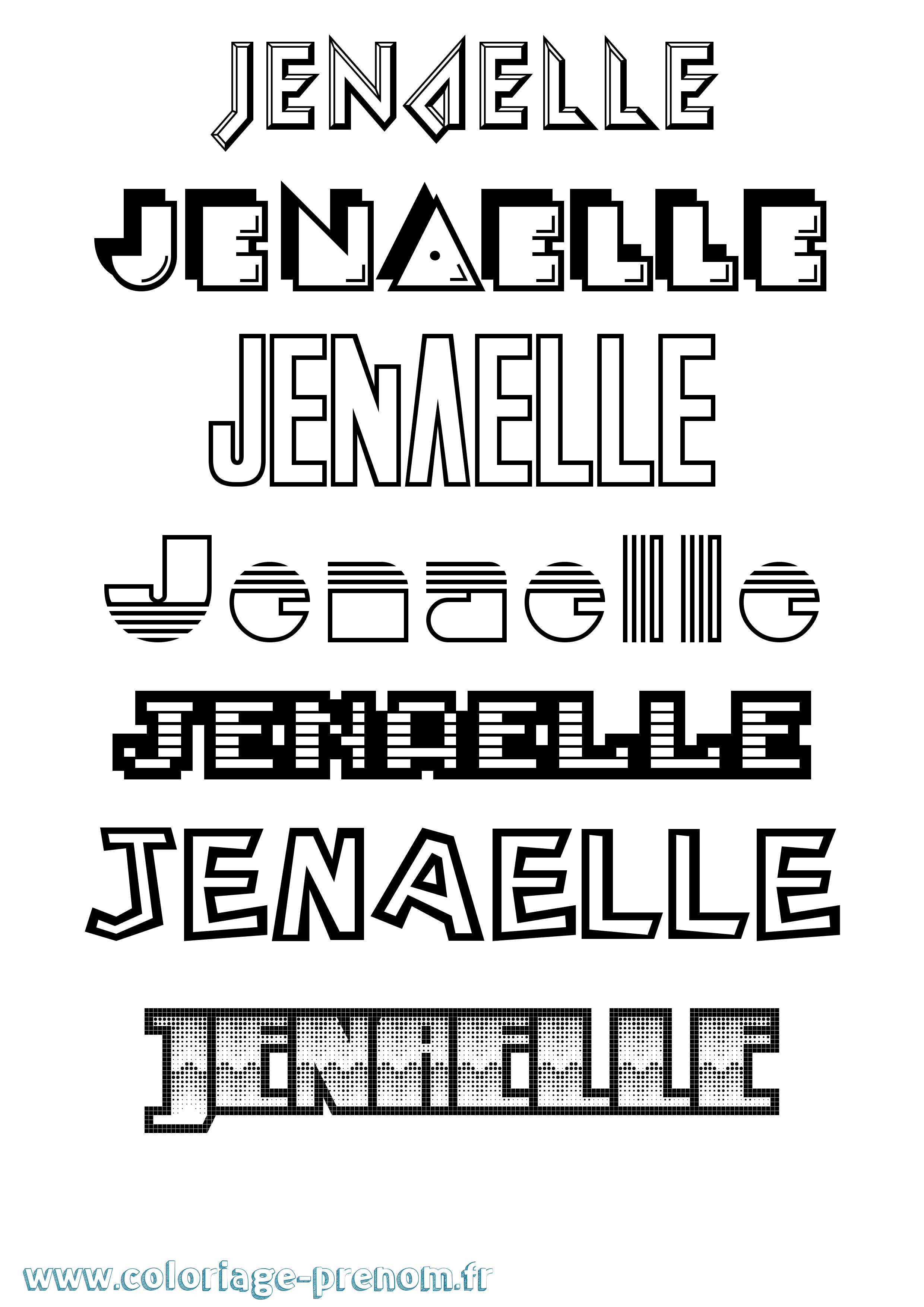 Coloriage Jenaelle Jeux Vidéos Coloriage prénom Jenaelle Jeux Vidéos