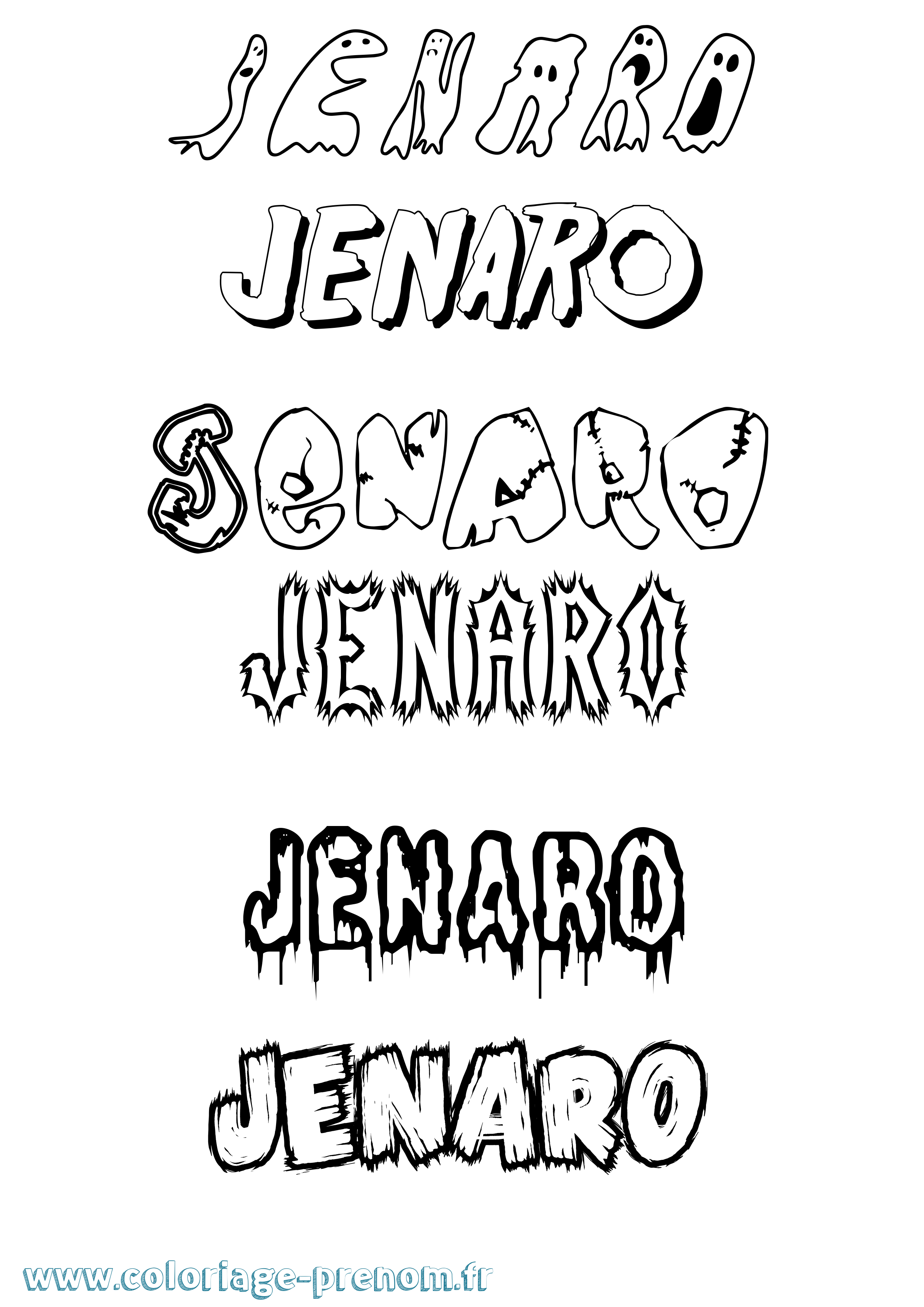 Coloriage Jenaro Frisson Coloriage prénom Jenaro Frisson