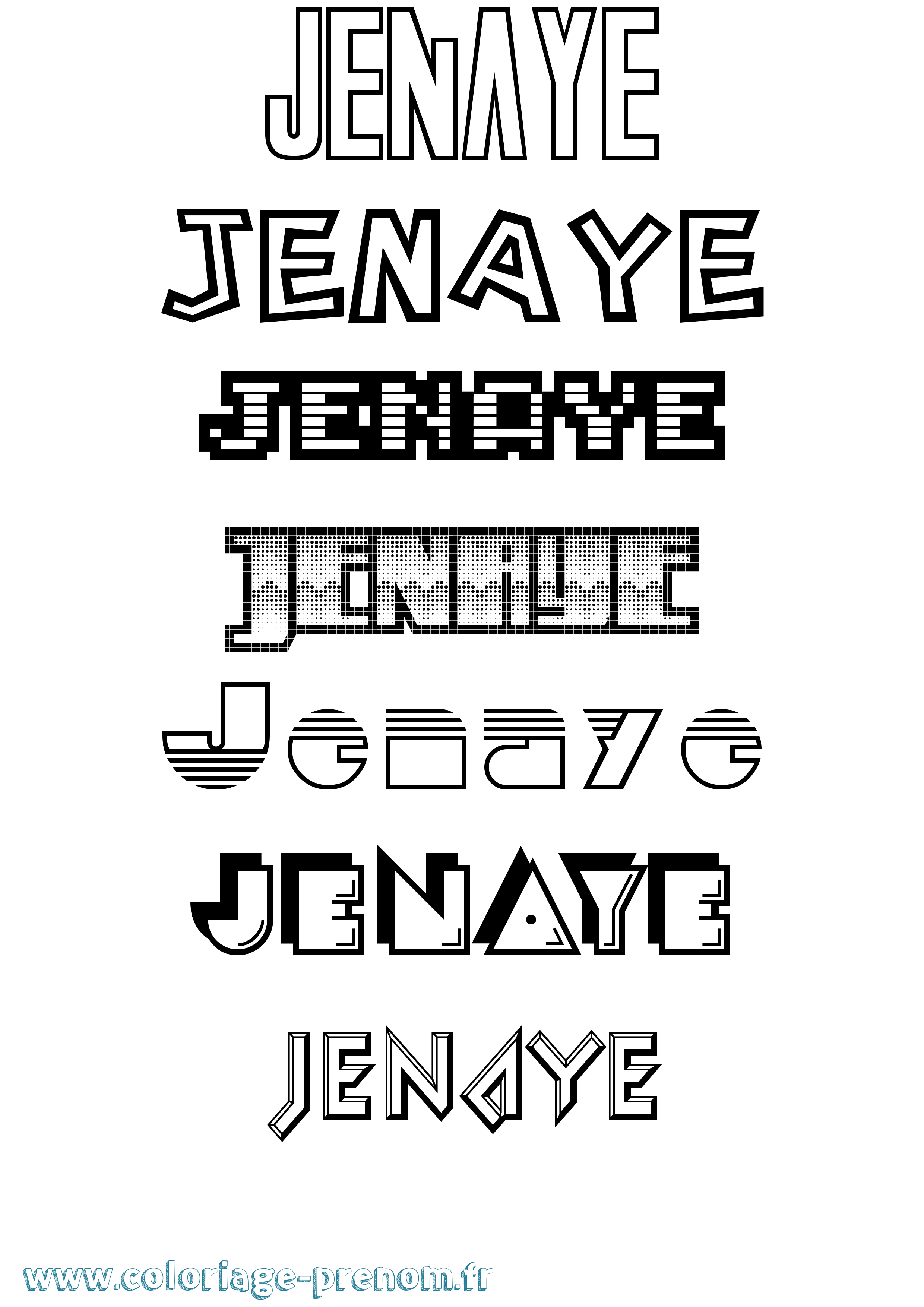 Coloriage Jenaye Jeux Vidéos Coloriage prénom Jenaye Jeux Vidéos