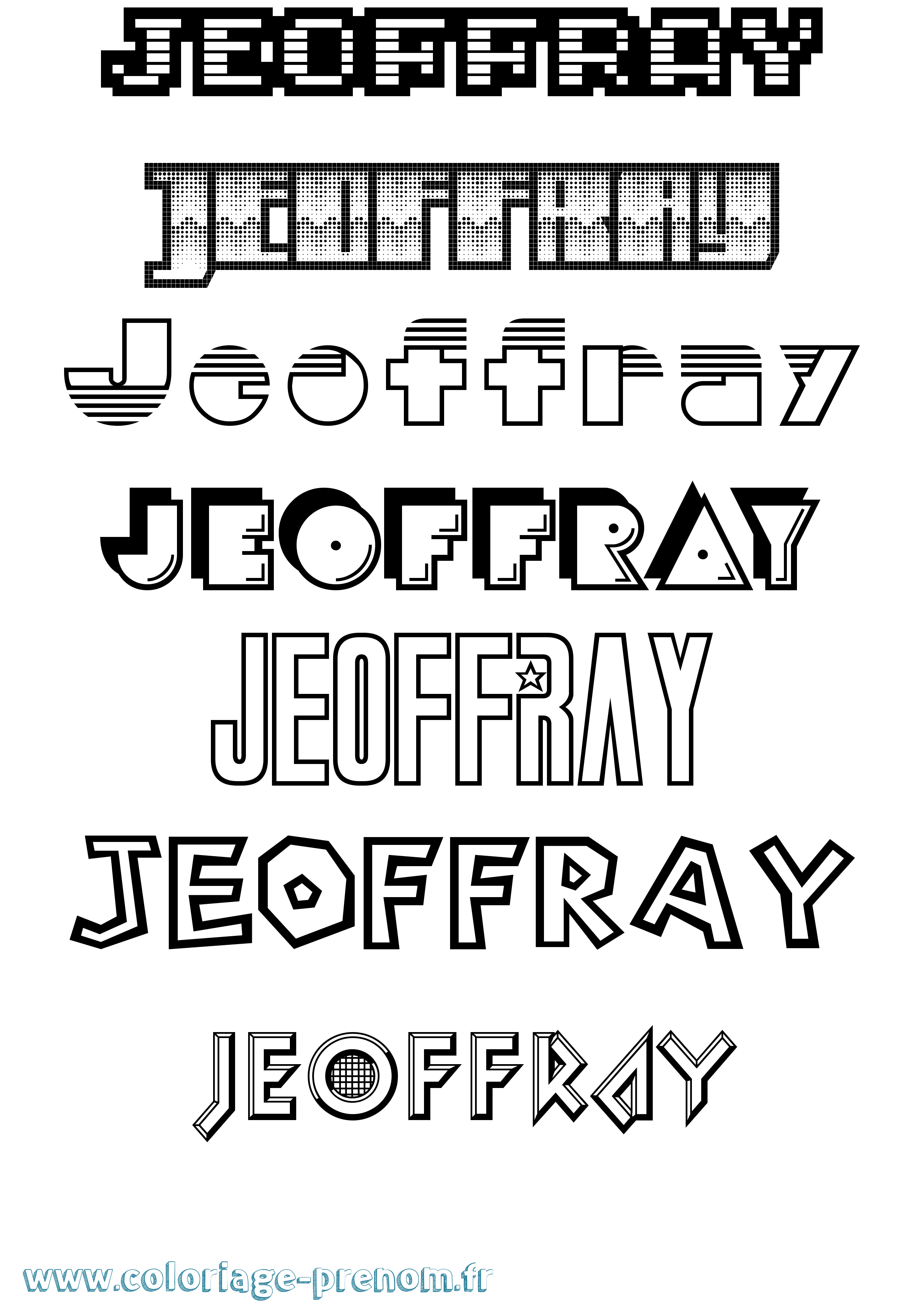 Coloriage Jeoffray Jeux Vidéos Coloriage prénom Jeoffray Jeux Vidéos