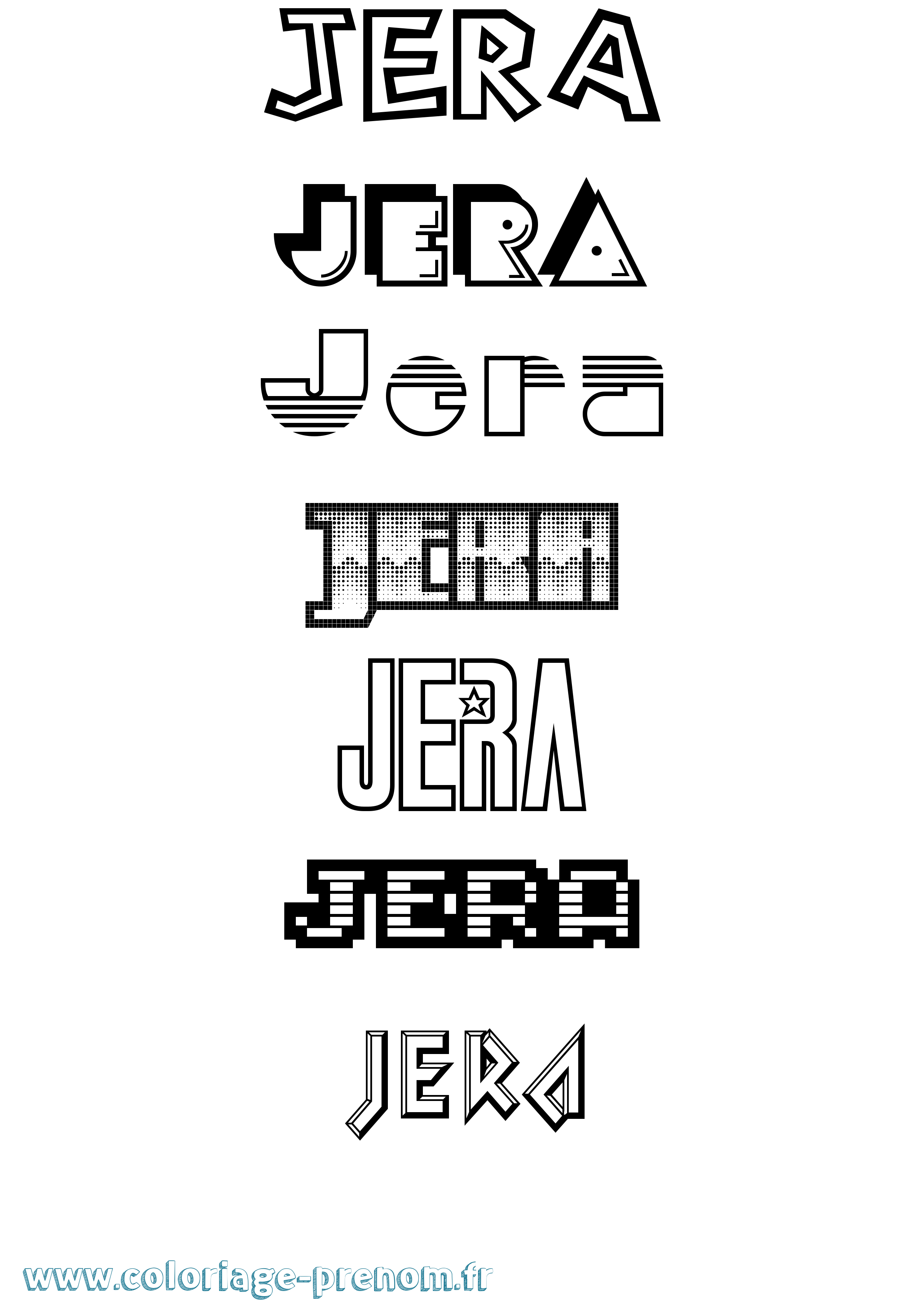 Coloriage Jera Jeux Vidéos Coloriage prénom Jera Jeux Vidéos