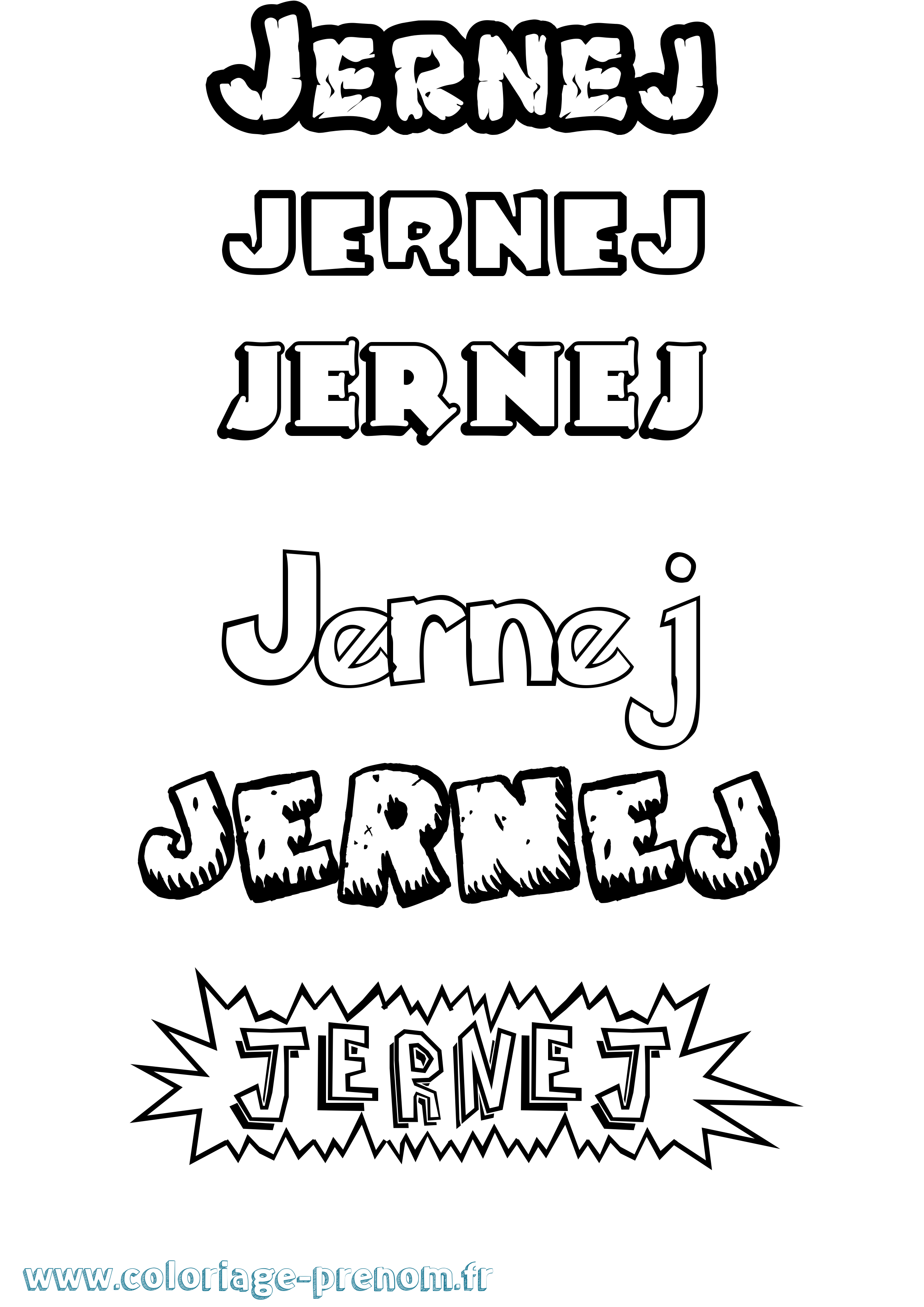Coloriage Jernej Dessin Animé Coloriage prénom Jernej Dessin Animé
