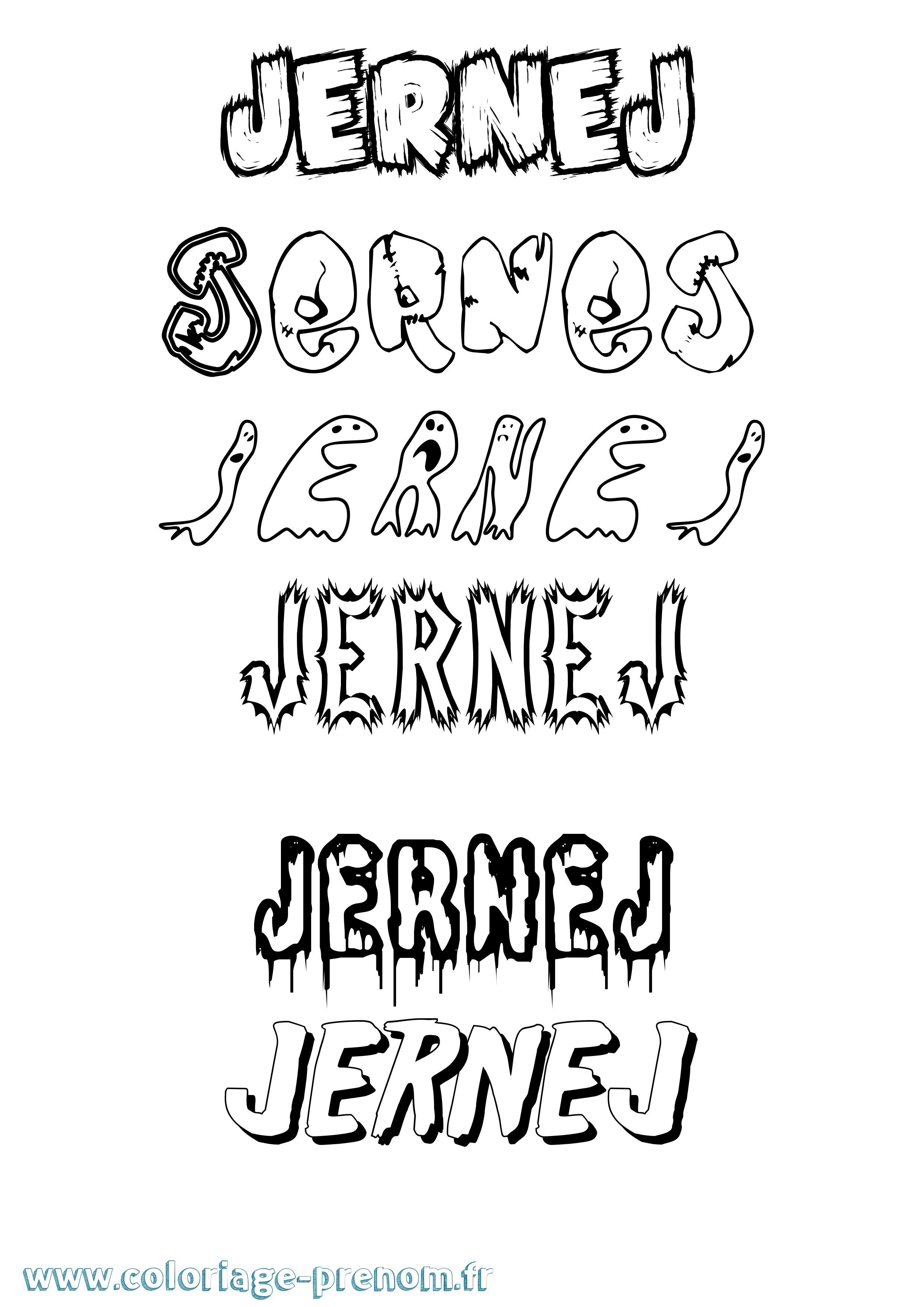 Coloriage Jernej Frisson Coloriage prénom Jernej Frisson