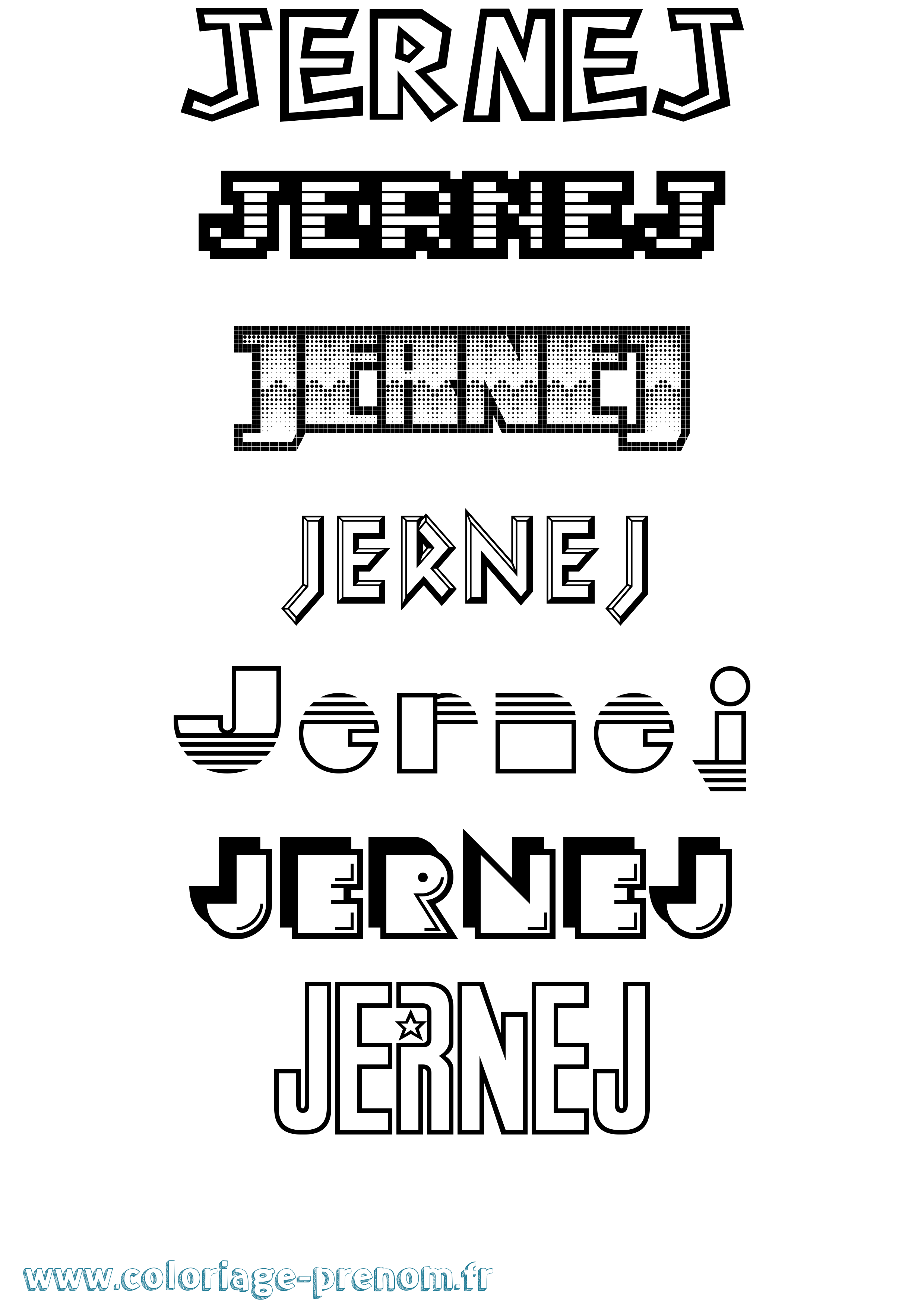 Coloriage Jernej Jeux Vidéos Coloriage prénom Jernej Jeux Vidéos