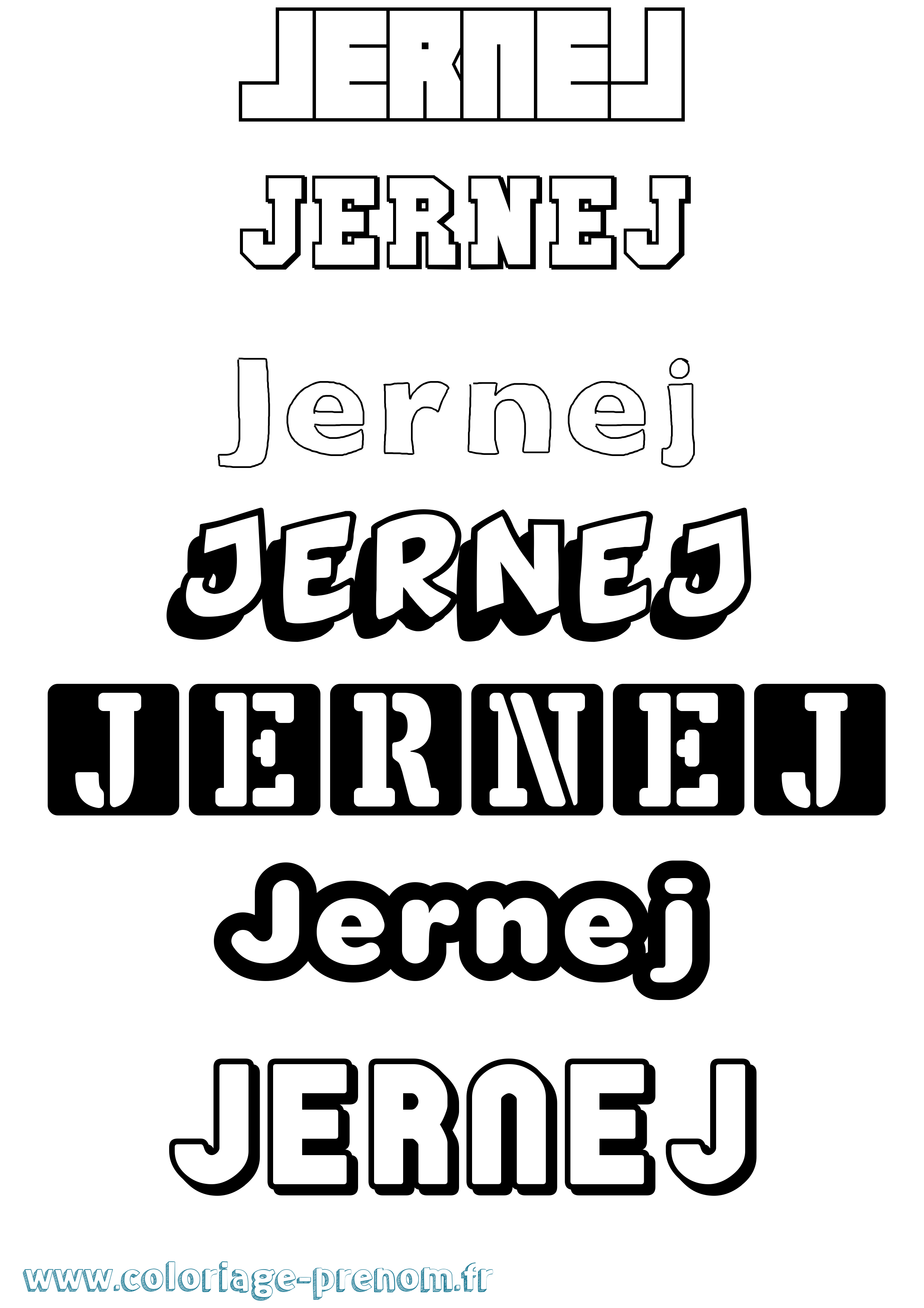 Coloriage Jernej Simple Coloriage prénom Jernej Simple