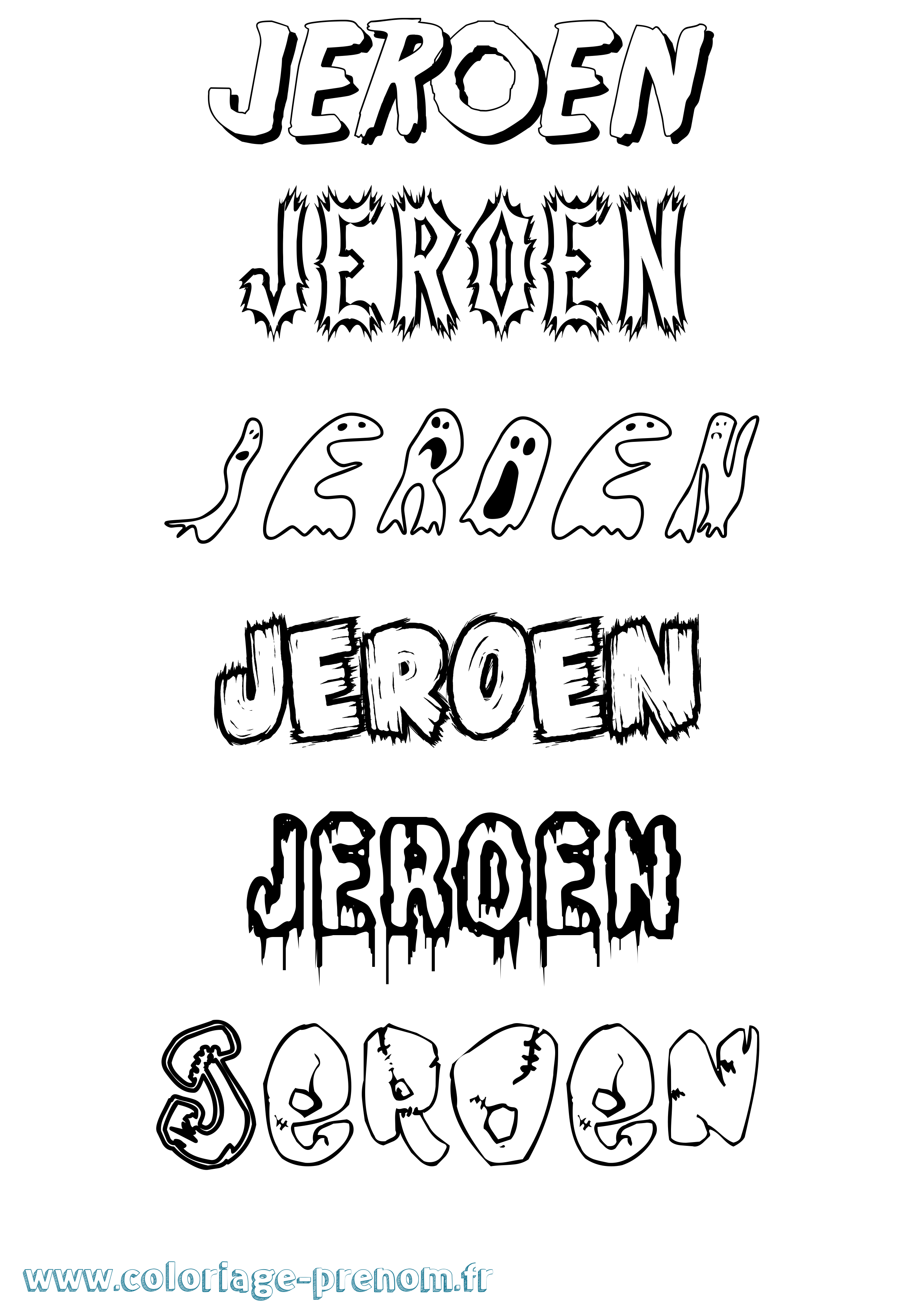 Coloriage Jeroen Frisson Coloriage prénom Jeroen Frisson