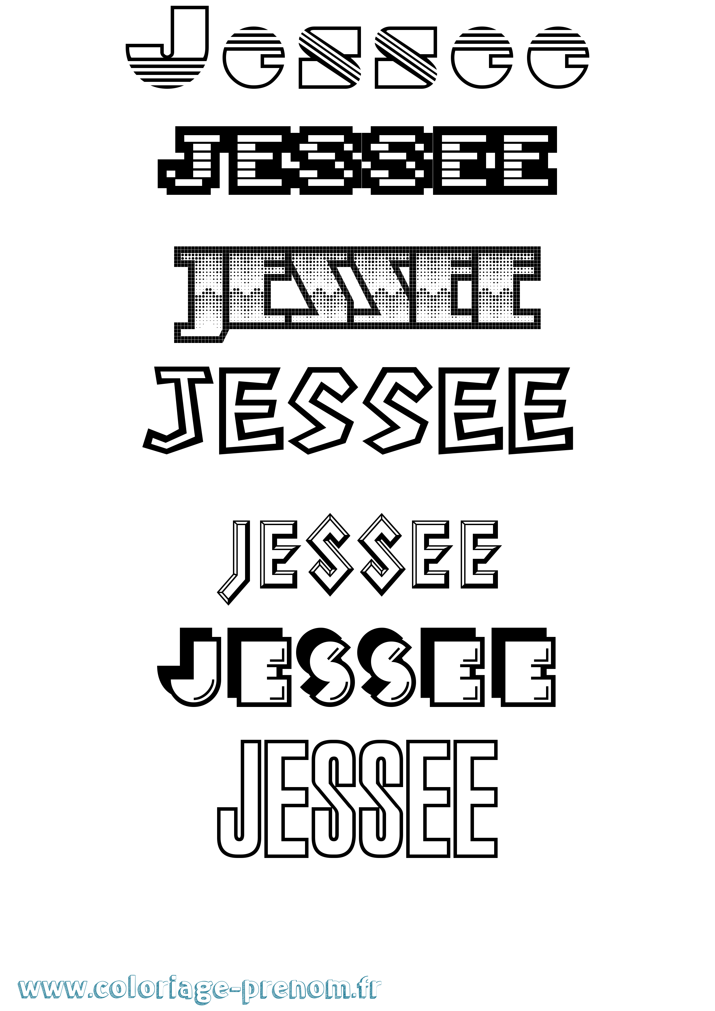 Coloriage Jessee Jeux Vidéos Coloriage prénom Jessee Jeux Vidéos