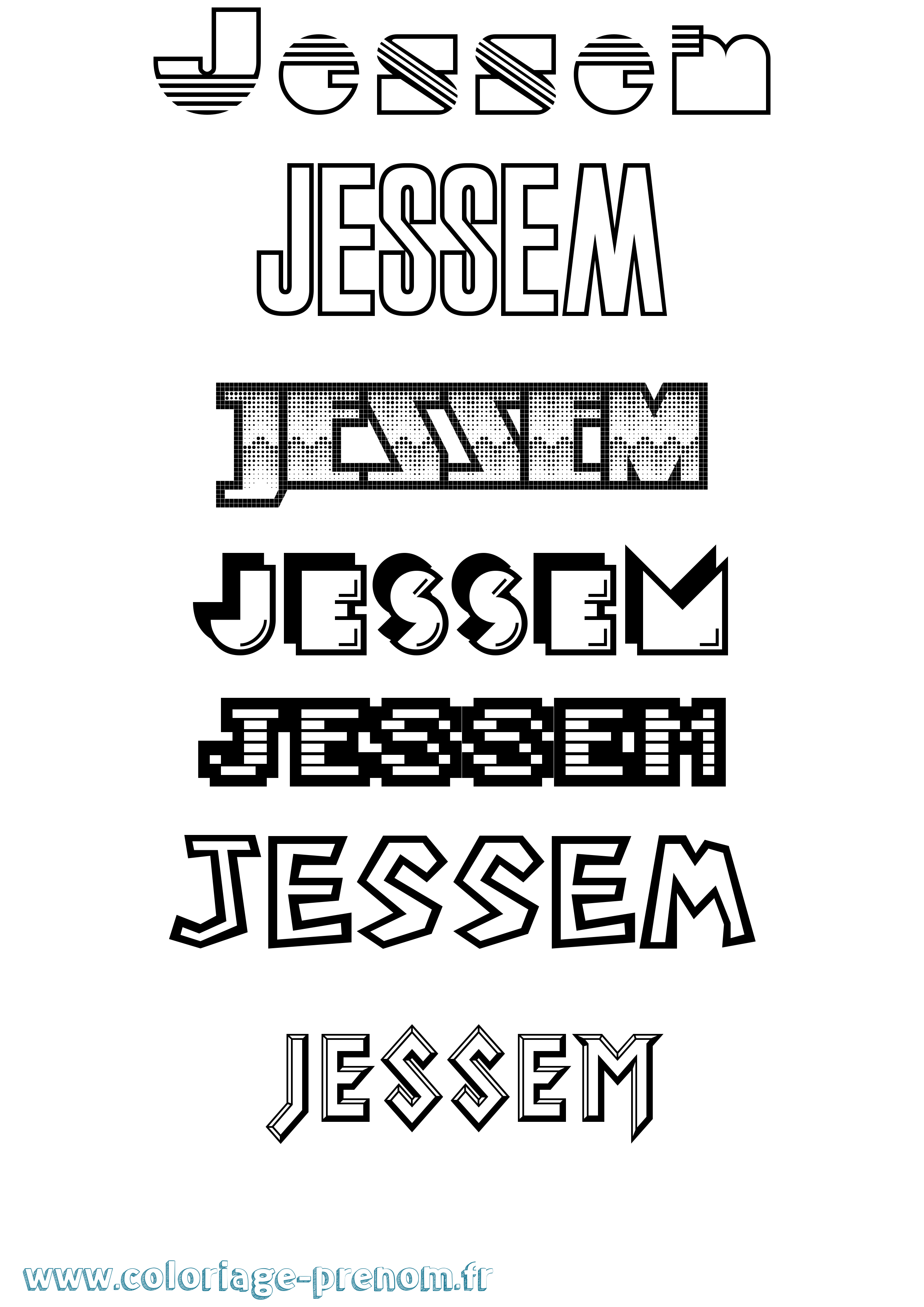 Coloriage Jessem Jeux Vidéos Coloriage prénom Jessem Jeux Vidéos