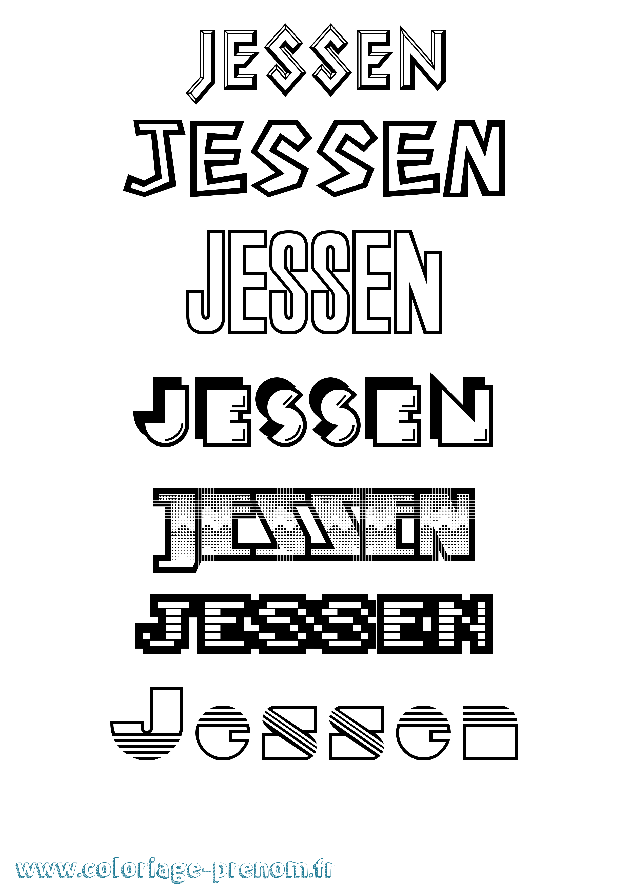 Coloriage Jessen Jeux Vidéos Coloriage prénom Jessen Jeux Vidéos