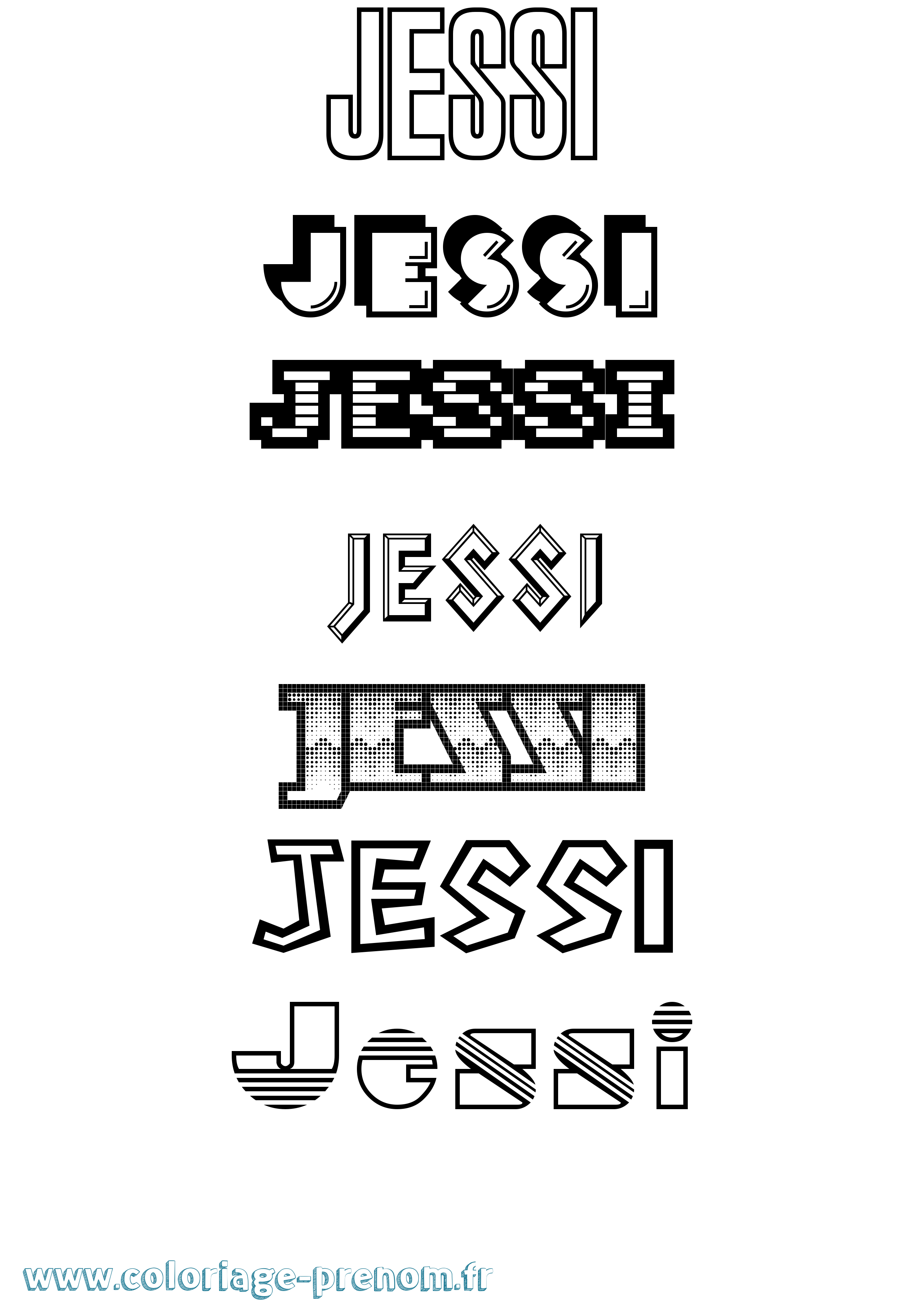 Coloriage Jessi Jeux Vidéos Coloriage prénom Jessi Jeux Vidéos