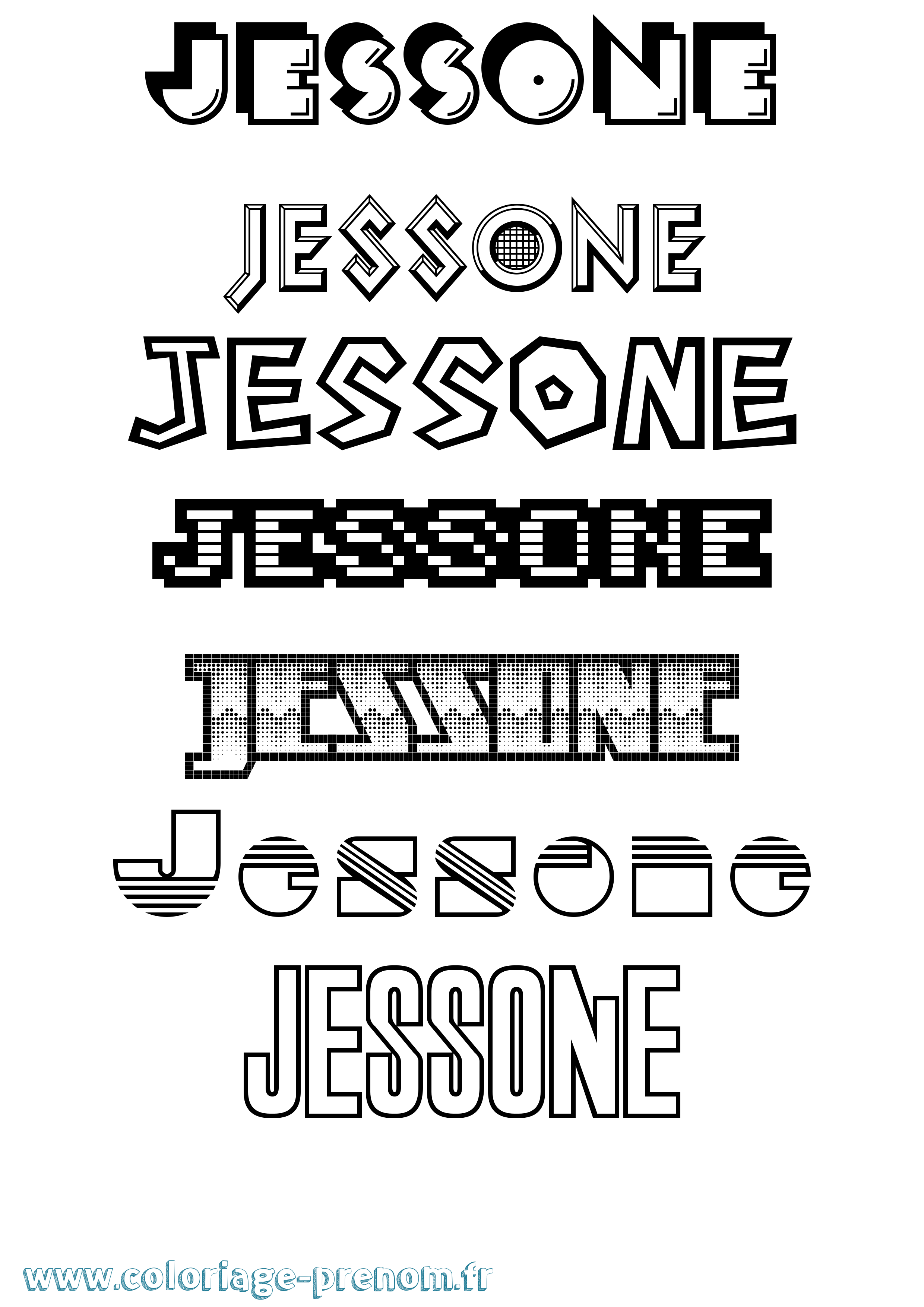 Coloriage Jessone Jeux Vidéos Coloriage prénom Jessone Jeux Vidéos