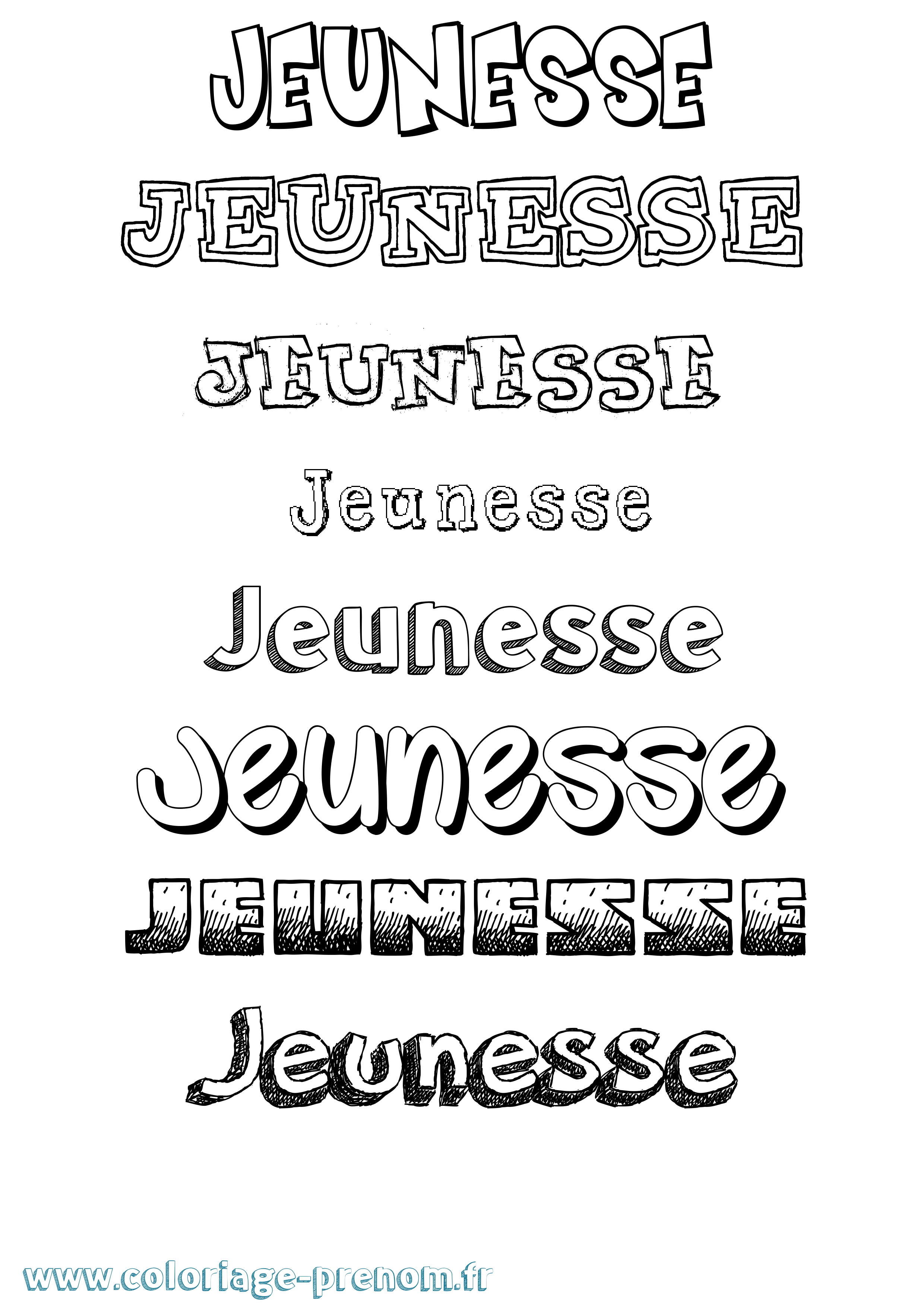 Coloriage Jeunesse Dessiné Coloriage prénom Jeunesse Dessiné