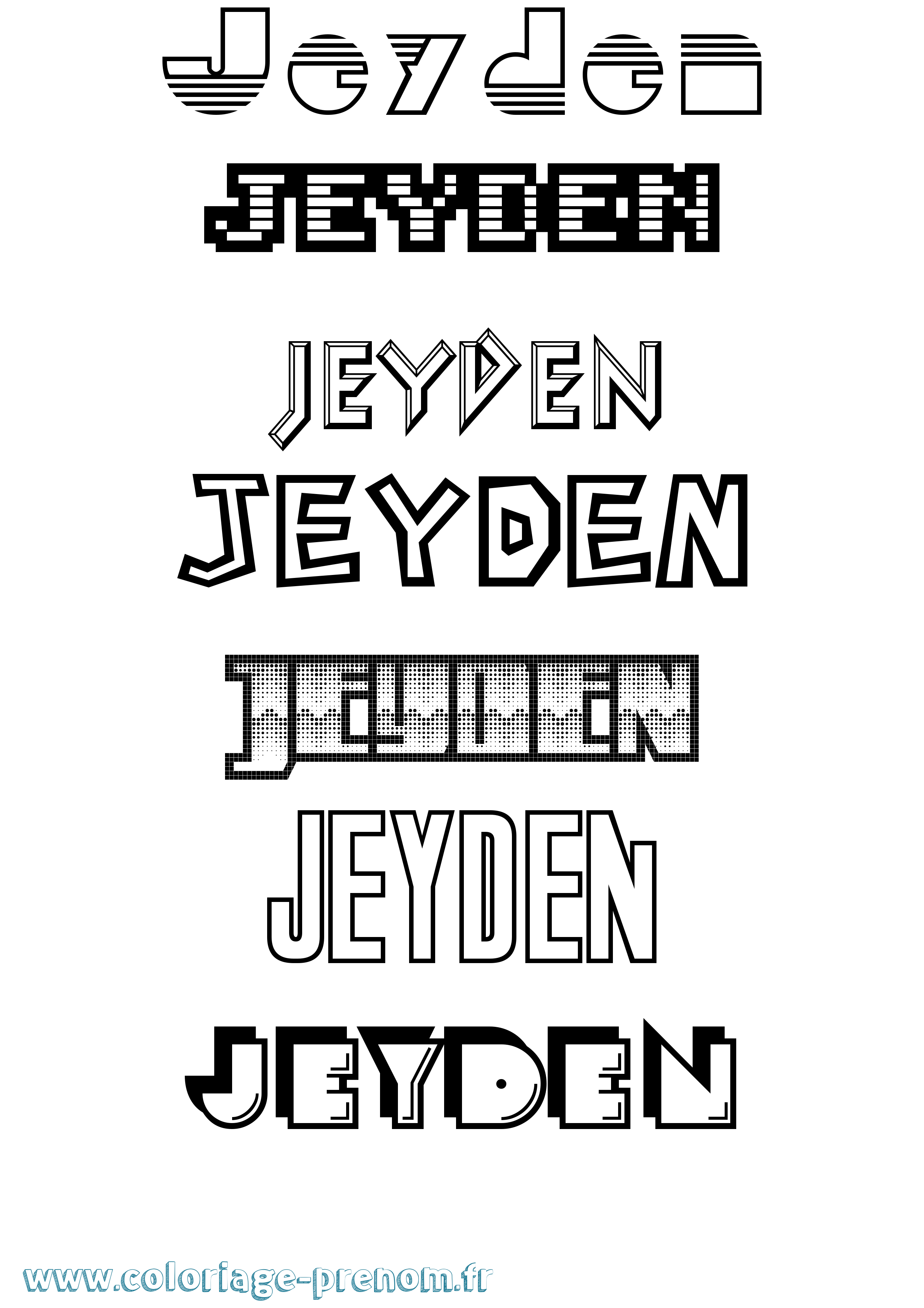 Coloriage Jeyden Jeux Vidéos Coloriage prénom Jeyden Jeux Vidéos